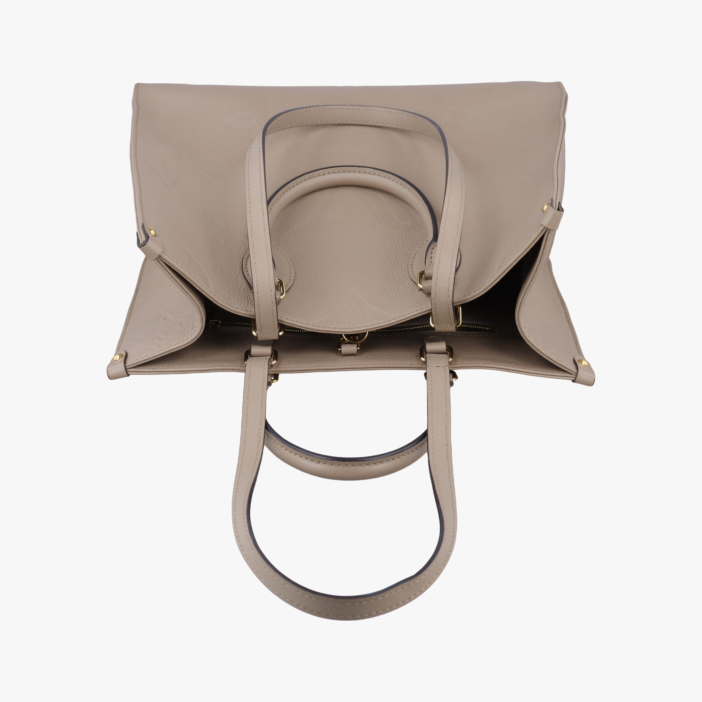 Pre-owned Louis Vuitton OntheGo MM Beige Monogram Empreinte M45607 shoulderbag | stylenewstar