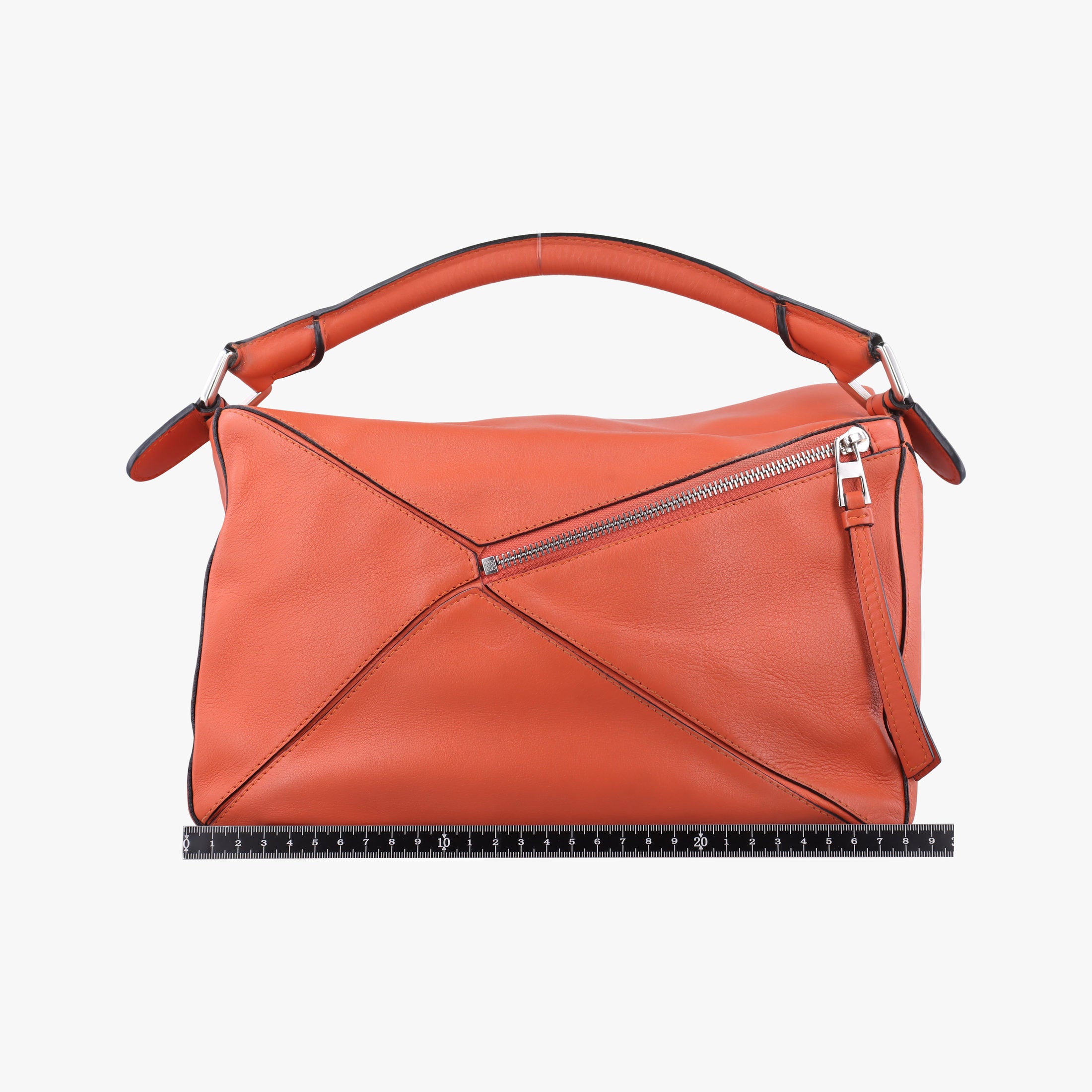 Pre-owned Loewe Puzzle Bag Medium Orange Leather  shoulderbag | stylenewstar