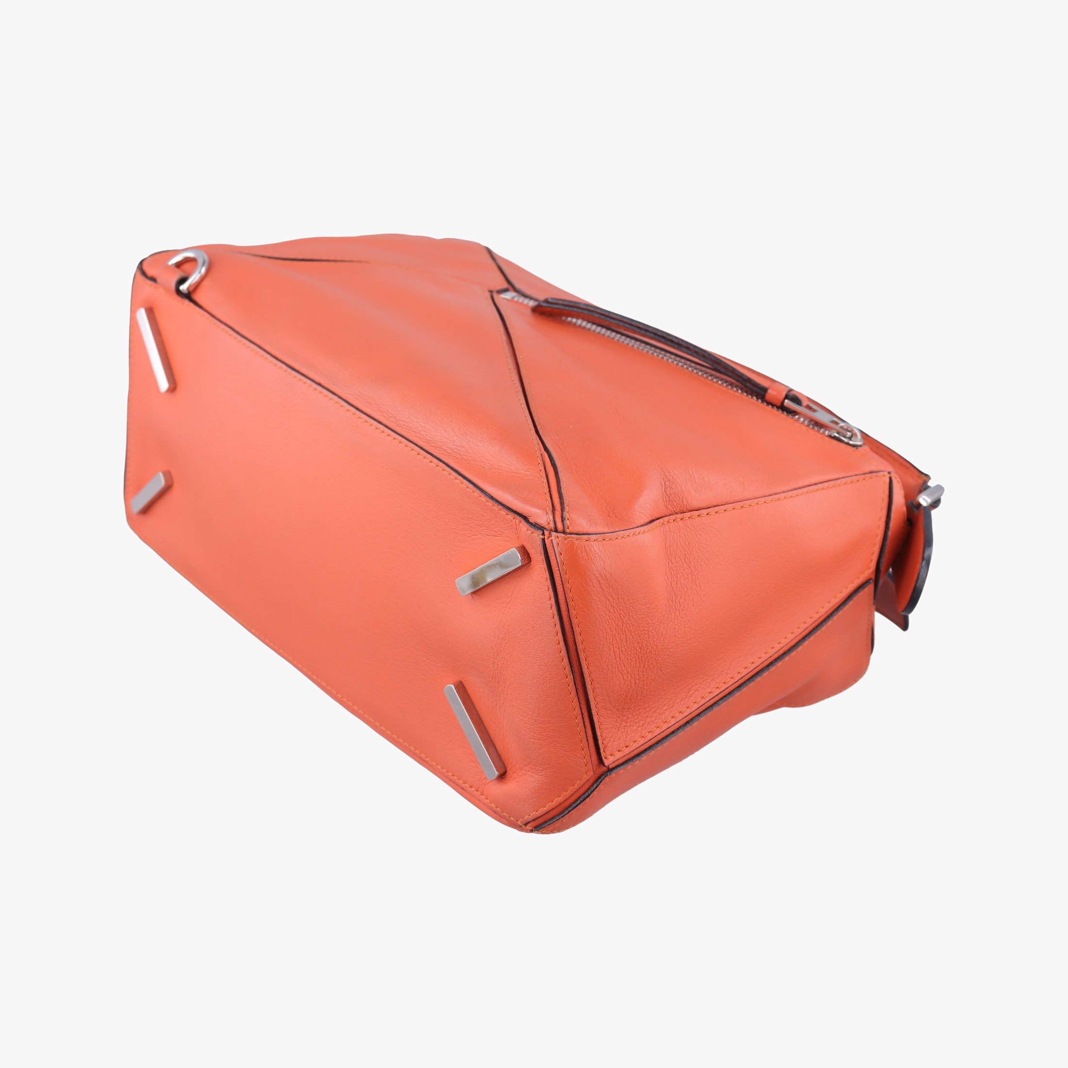 Pre-owned Loewe Puzzle Bag Medium Orange Leather  shoulderbag | stylenewstar
