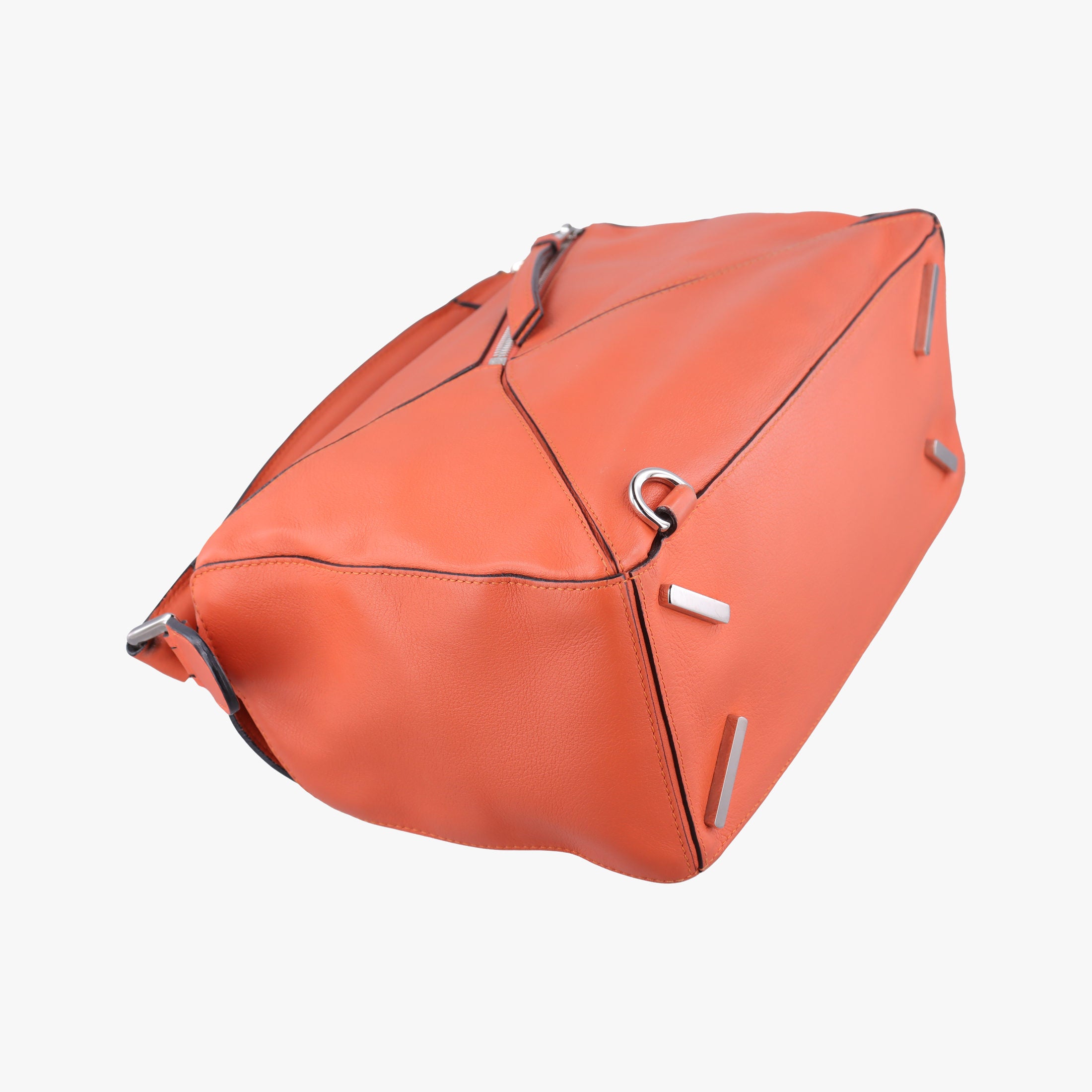 Pre-owned Loewe Puzzle Bag Medium Orange Leather  shoulderbag | stylenewstar