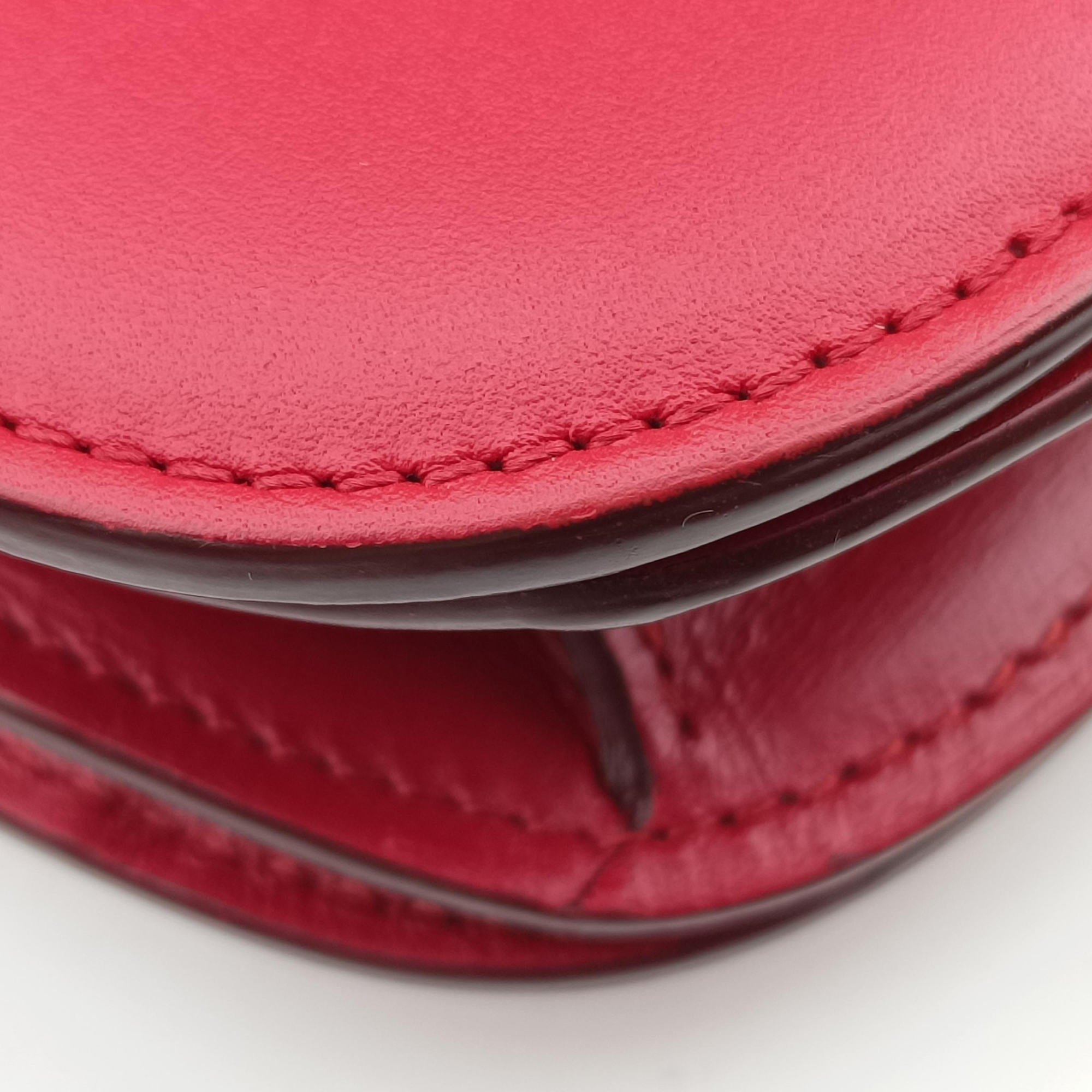 Pre-owned Celine Classic Box Red Leather  shoulderbag | stylenewstar