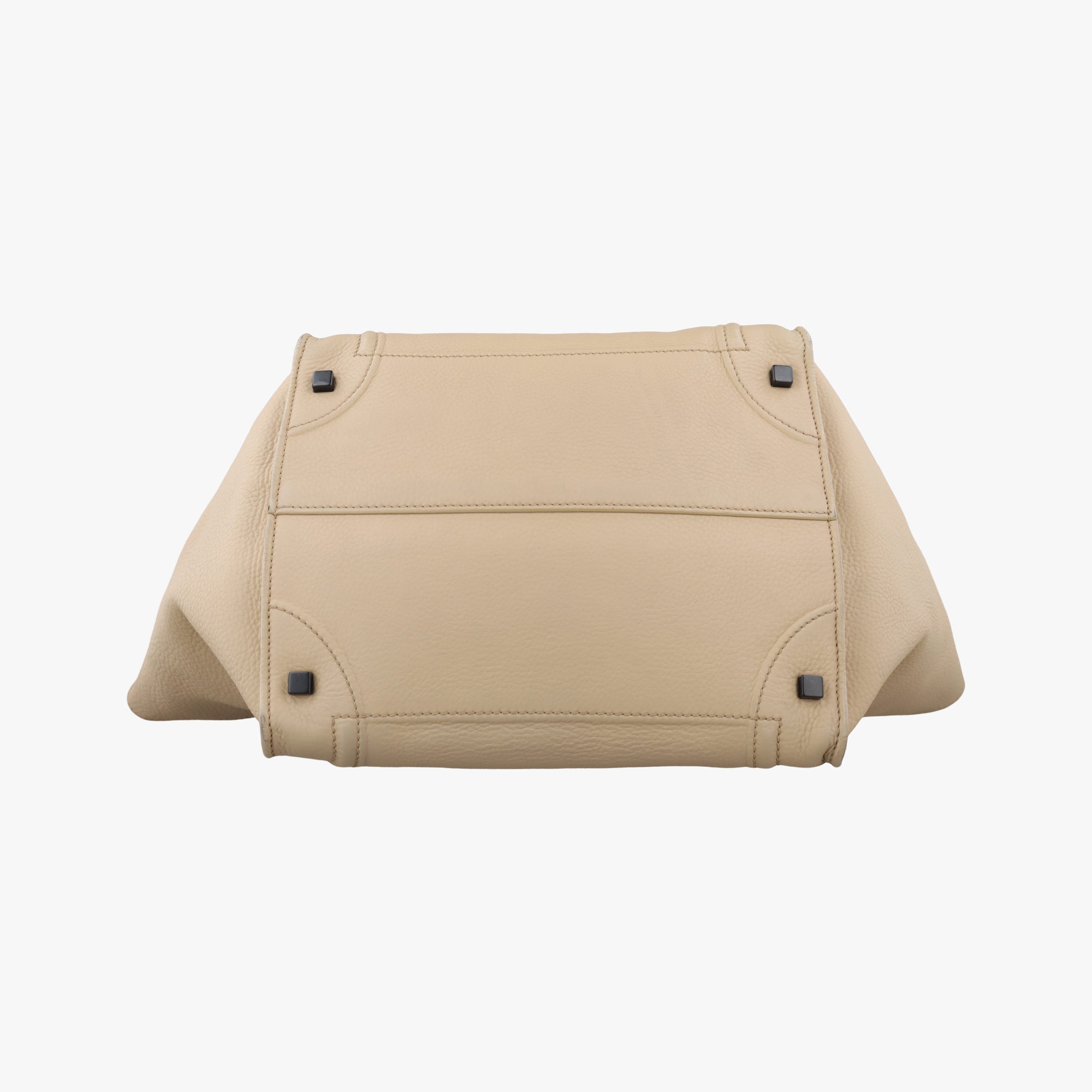 Pre-owned Celine Luggage Small Square Phantom Beige Leather  handbag | stylenewstar