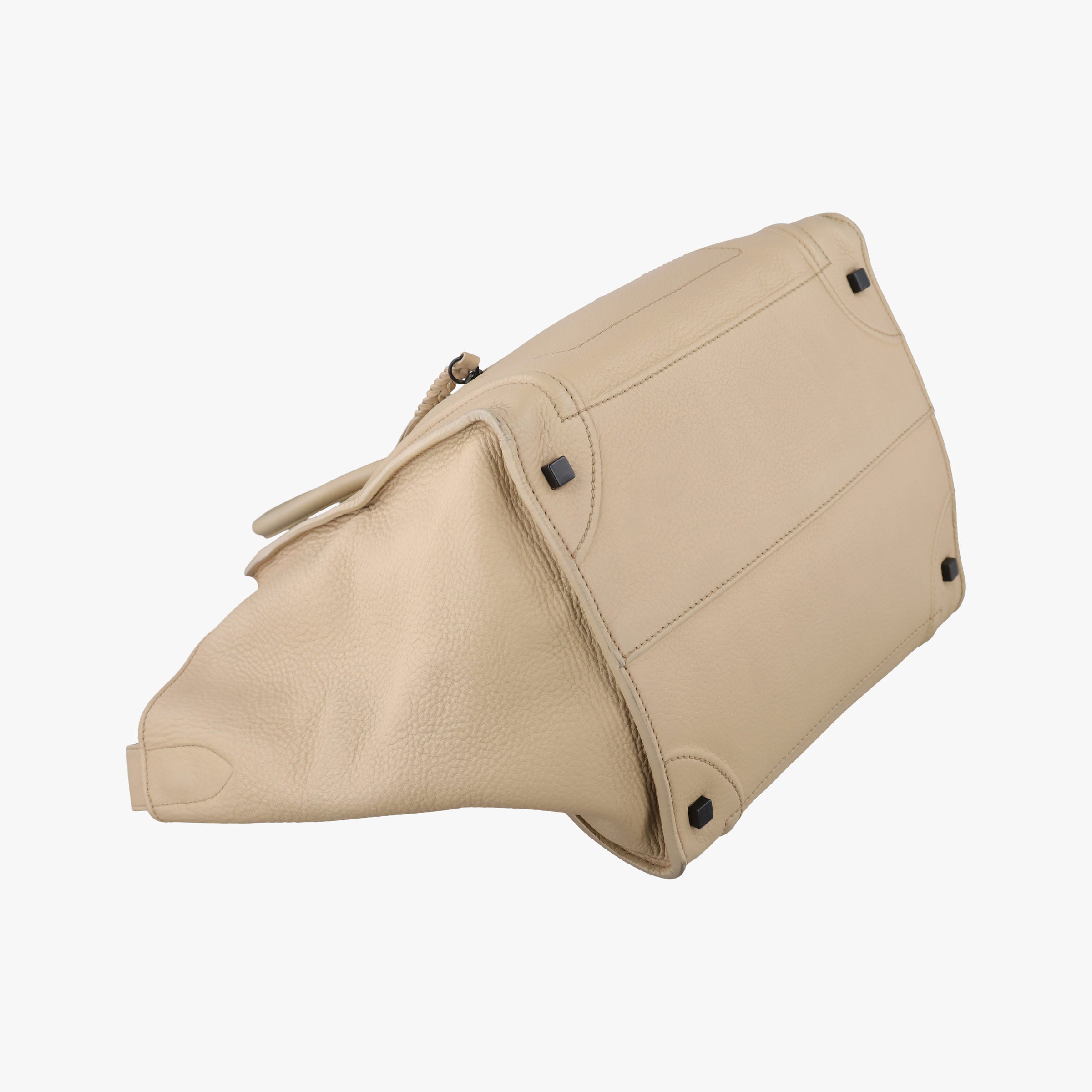Pre-owned Celine Luggage Small Square Phantom Beige Leather  handbag | stylenewstar