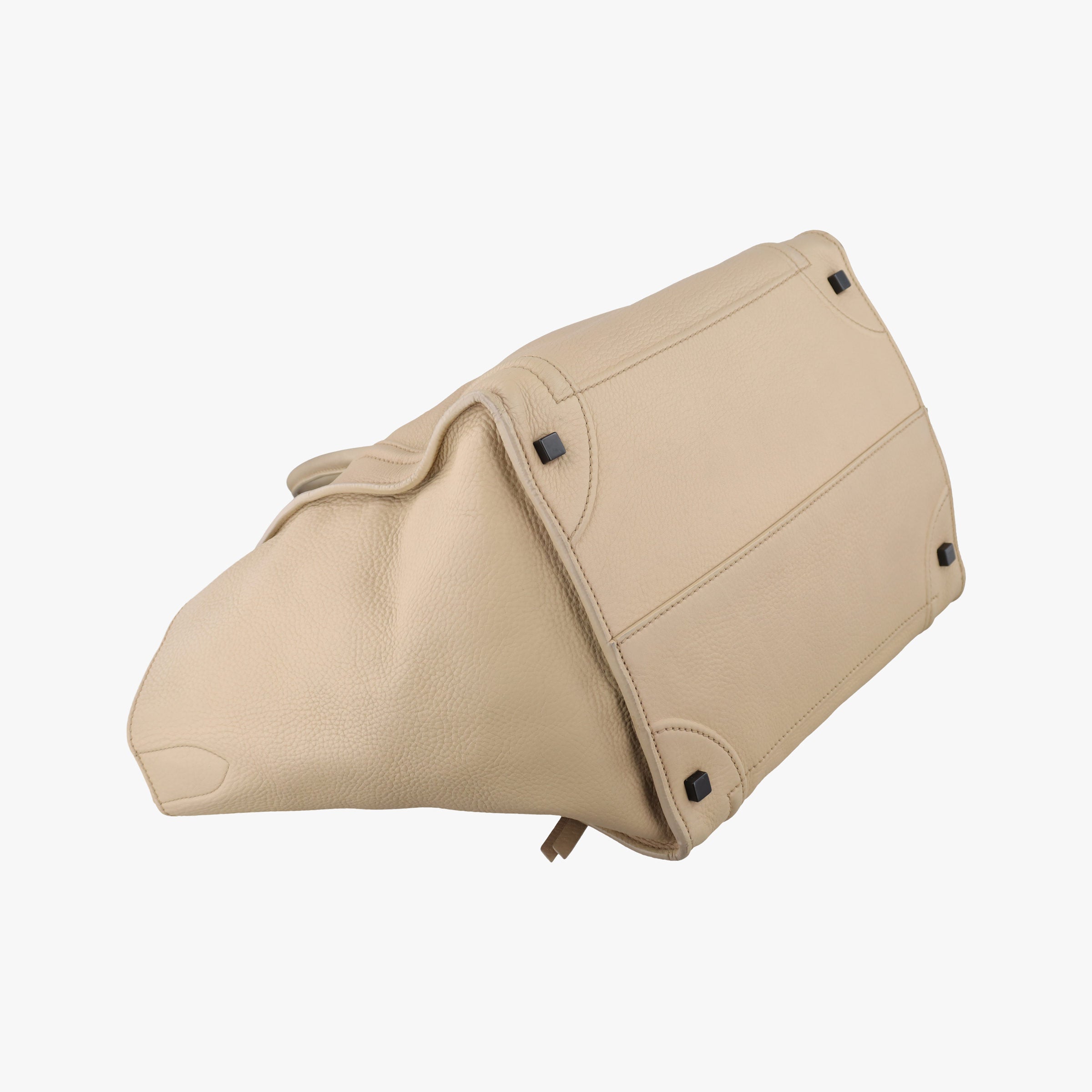 Pre-owned Celine Luggage Small Square Phantom Beige Leather  handbag | stylenewstar