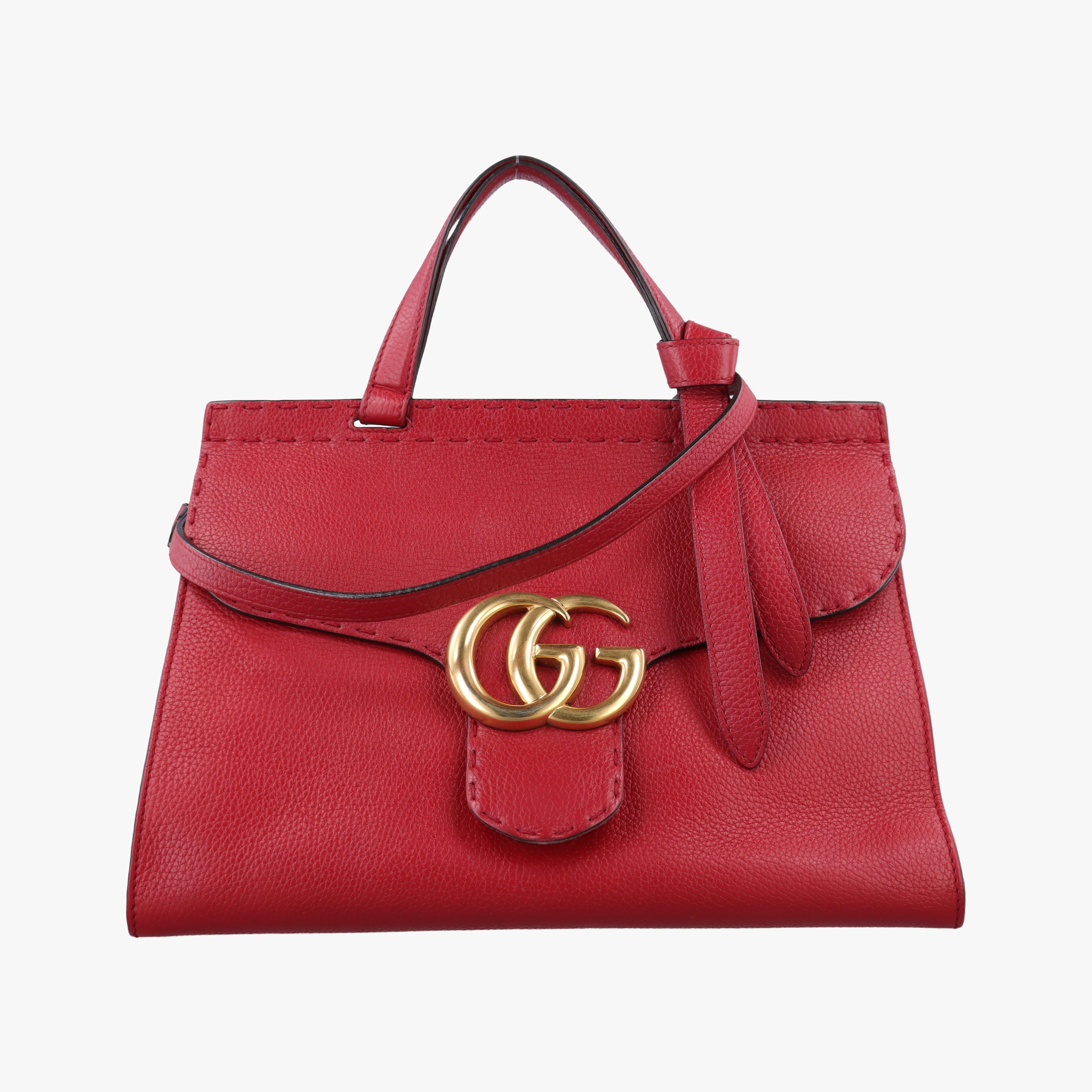 Vintage Gucci GG Marmont Red Leather 421890 shoulderbag | stylenewstar