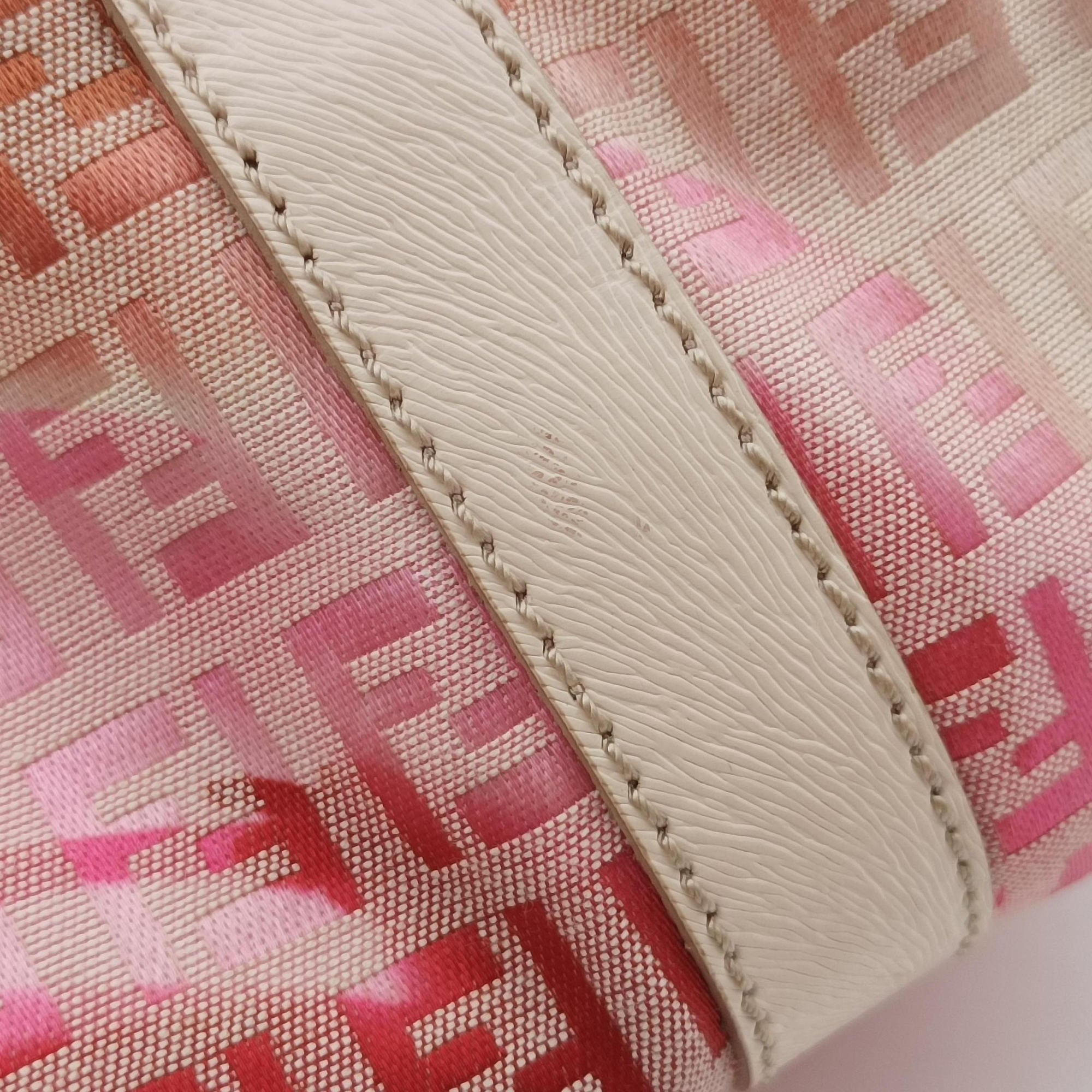 Vintage Fendi Zucchino Forever Bauletto Pink×Multicolour canvas×leather 8BL068 handbag | stylenewstar