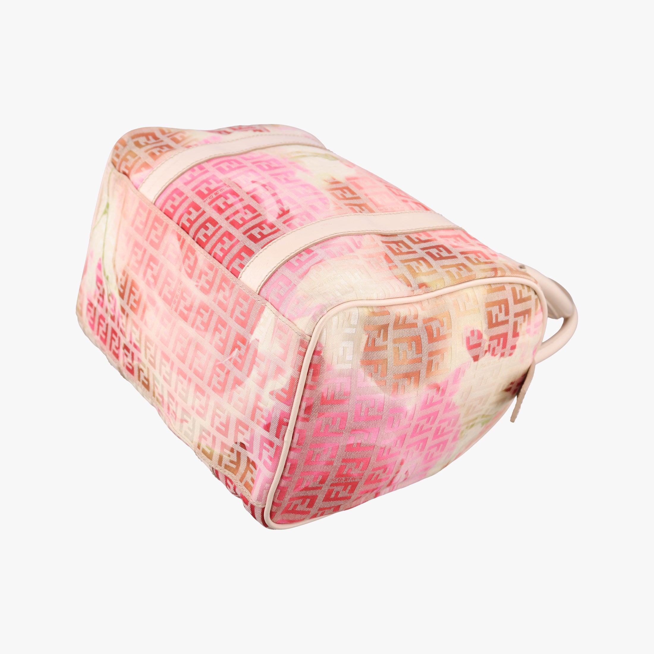 Vintage Fendi Zucchino Forever Bauletto Pink×Multicolour canvas×leather 8BL068 handbag | stylenewstar