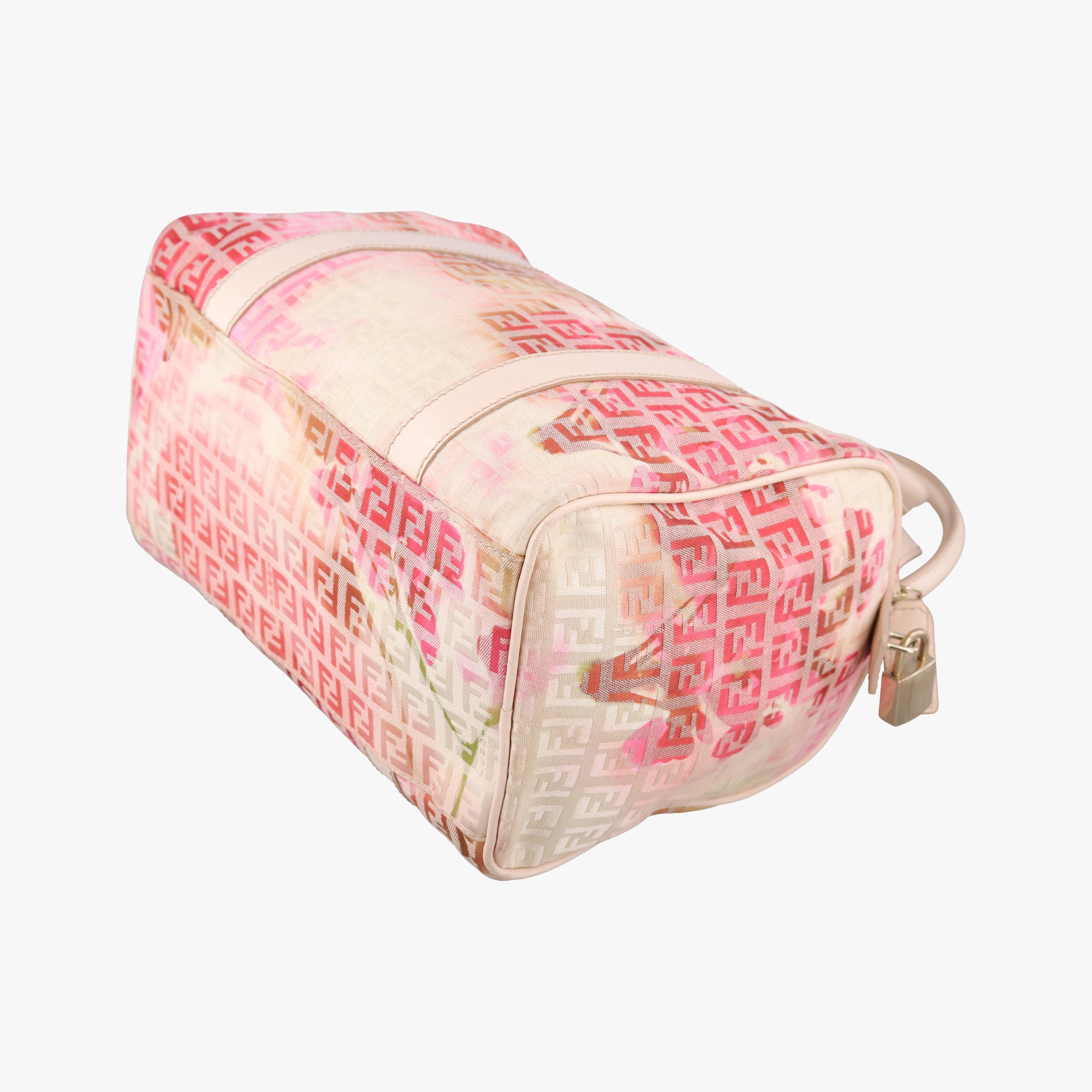 Vintage Fendi Zucchino Forever Bauletto Pink×Multicolour canvas×leather 8BL068 handbag | stylenewstar