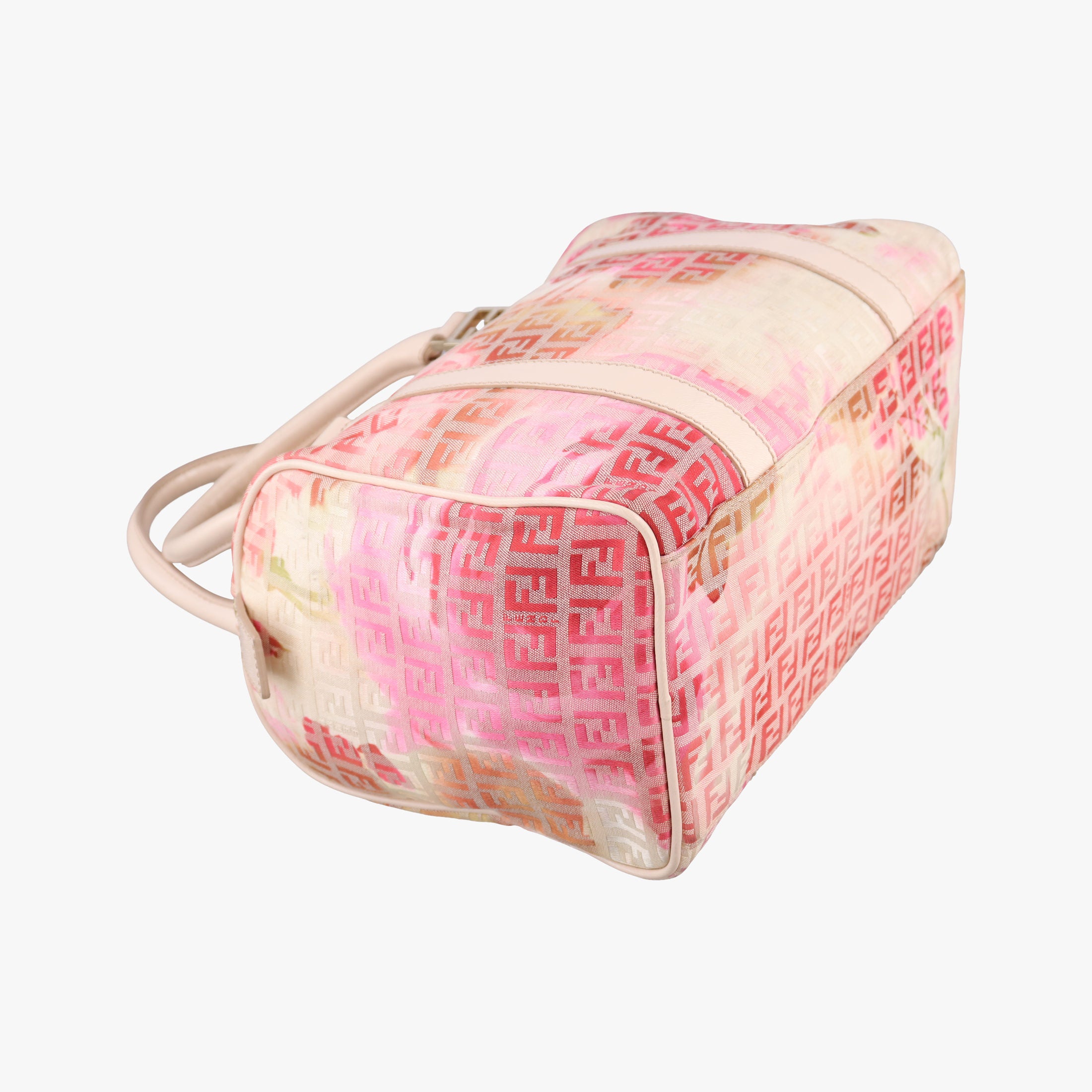 Vintage Fendi Zucchino Forever Bauletto Pink×Multicolour canvas×leather 8BL068 handbag | stylenewstar