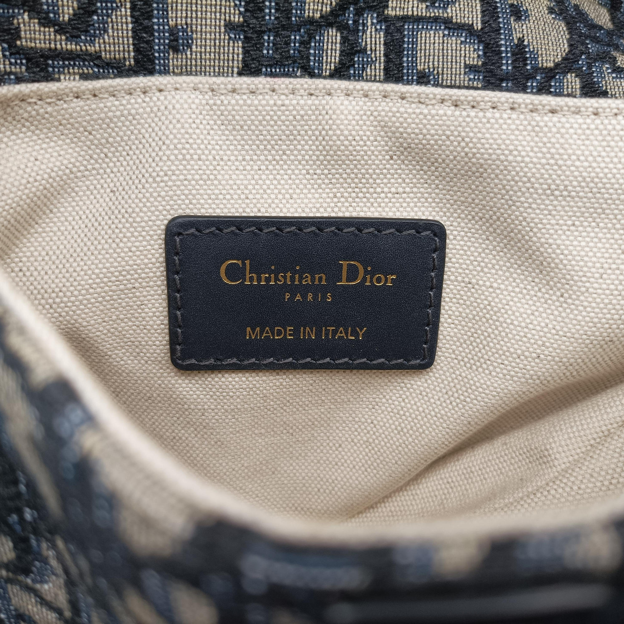 Vintage Christian Dior Saddle Navy Jacquard  handbag | stylenewstar