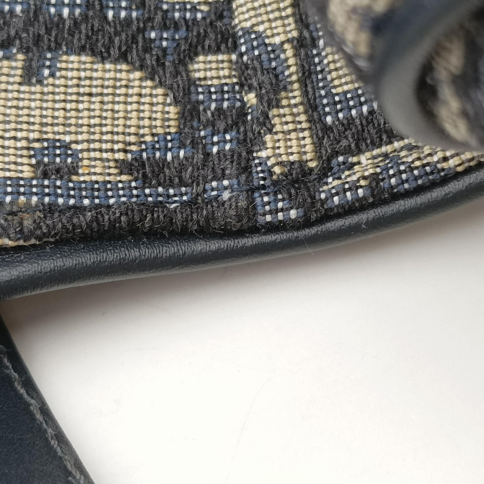 Vintage Christian Dior Saddle Navy Jacquard  handbag | stylenewstar