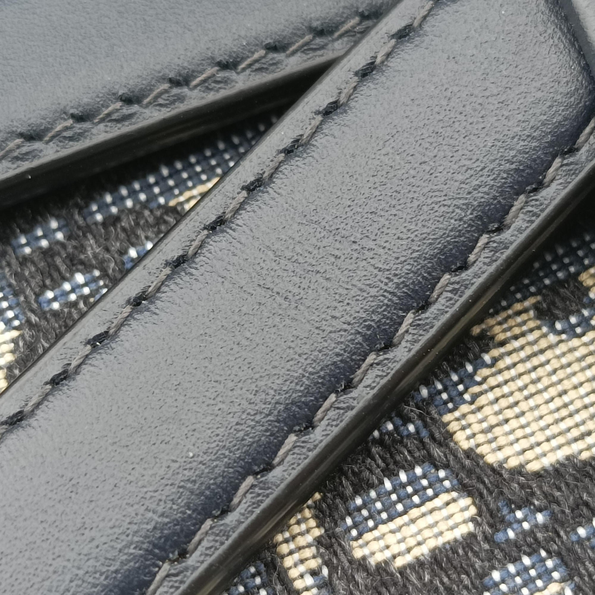 Vintage Christian Dior Saddle Navy Jacquard  handbag | stylenewstar