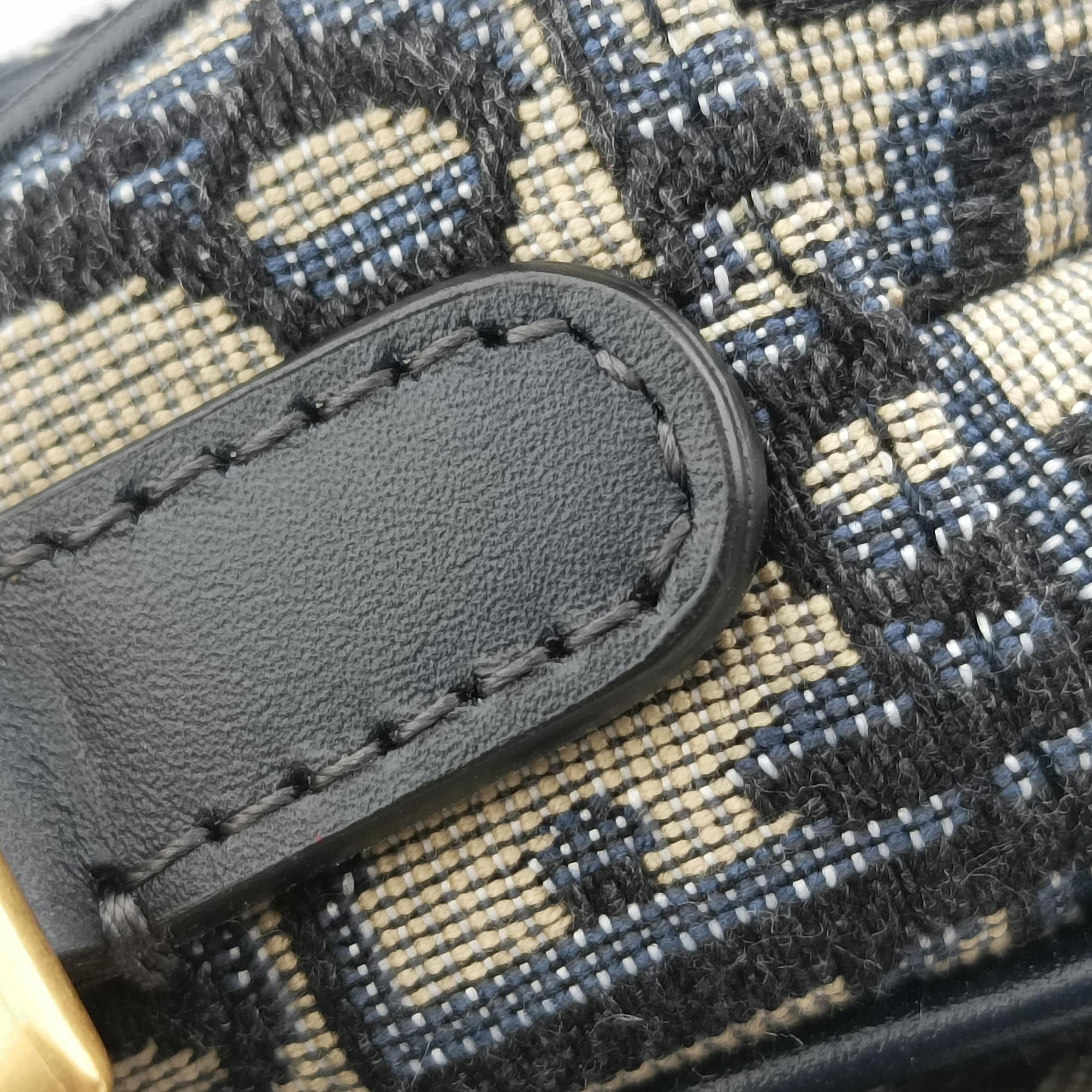 Vintage Christian Dior Saddle Navy Jacquard  handbag | stylenewstar