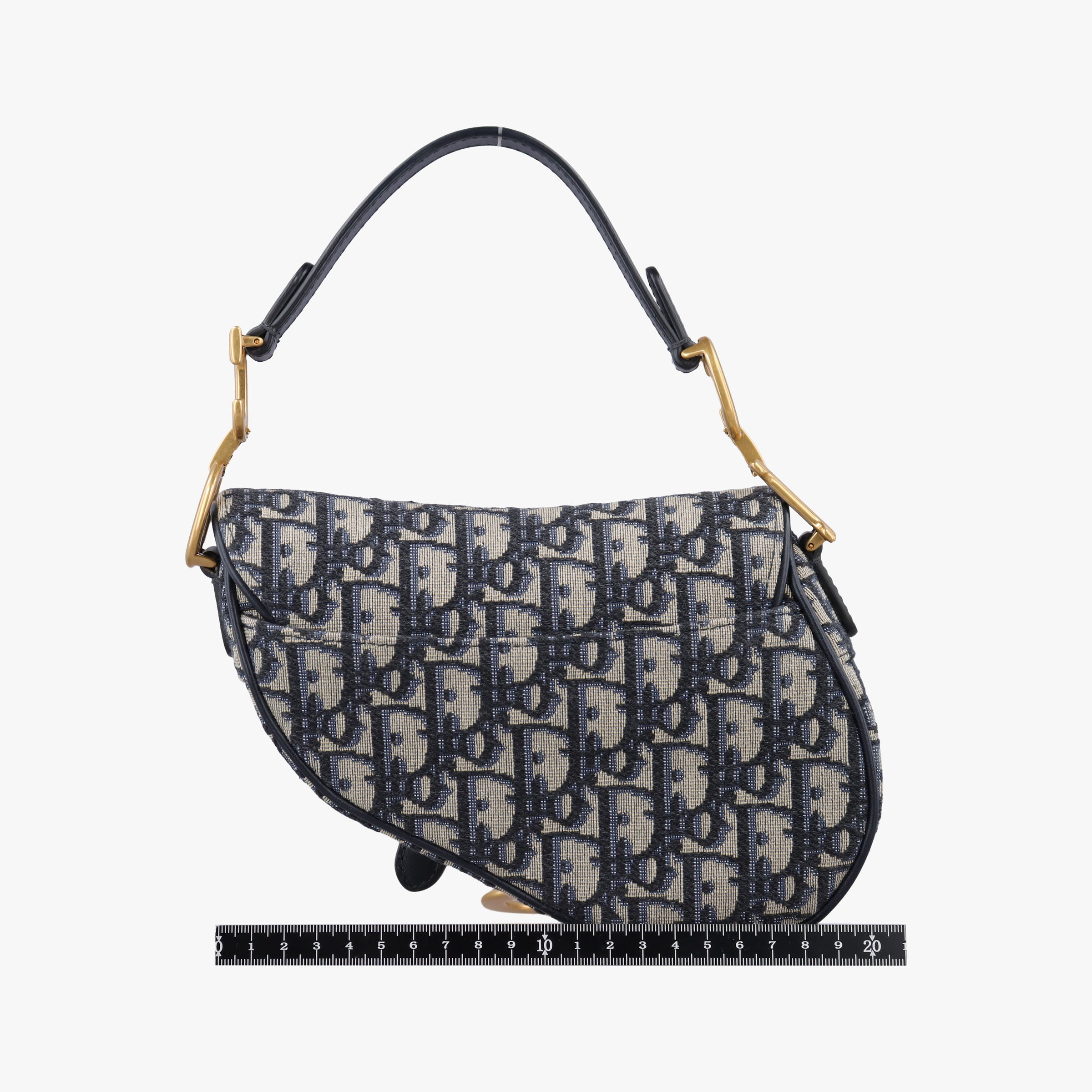 Vintage Christian Dior Saddle Navy Jacquard  handbag | stylenewstar