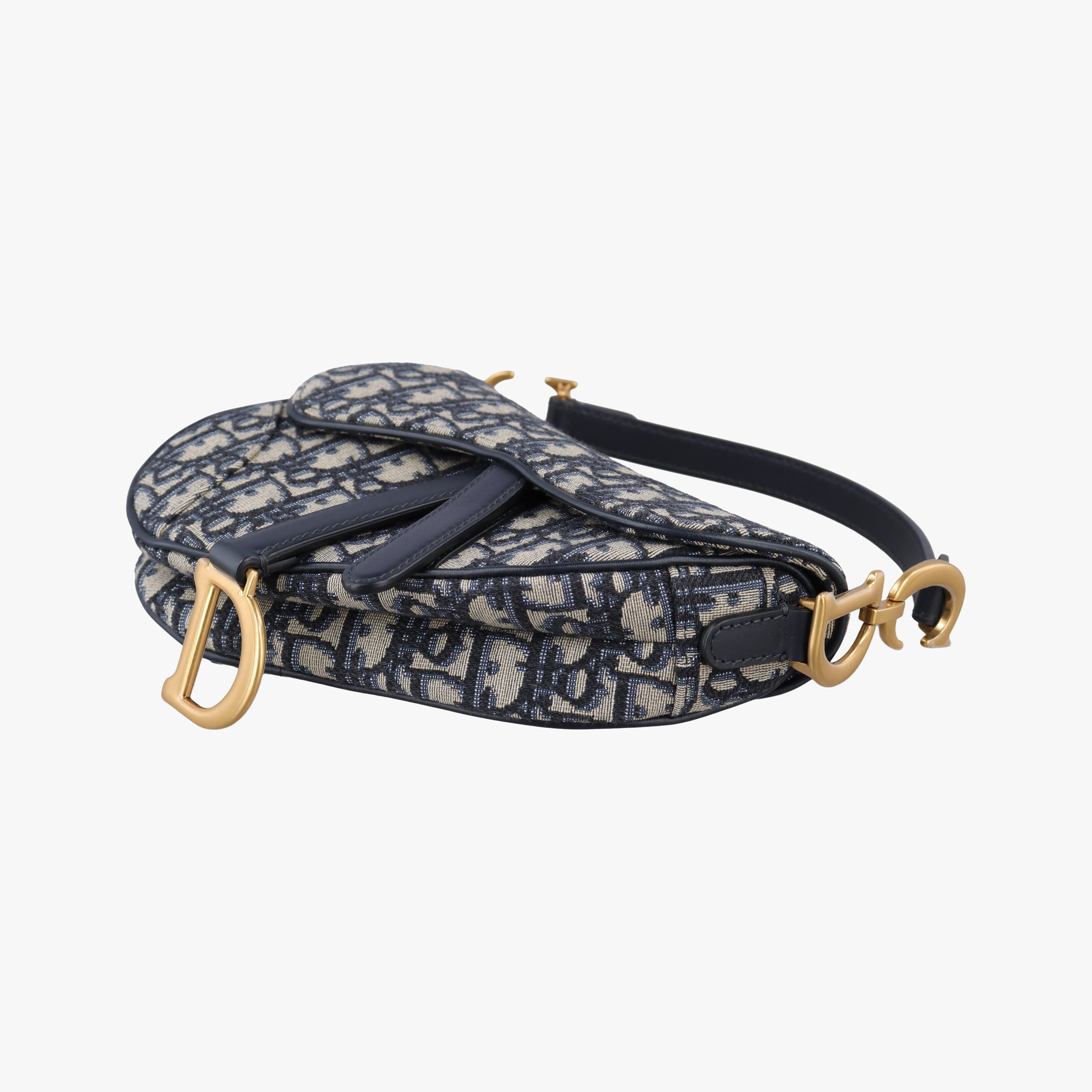 Vintage Christian Dior Saddle Navy Jacquard  handbag | stylenewstar
