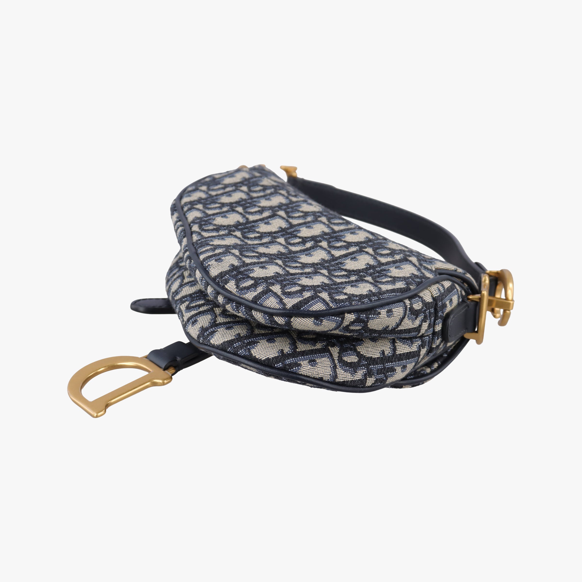 Vintage Christian Dior Saddle Navy Jacquard  handbag | stylenewstar