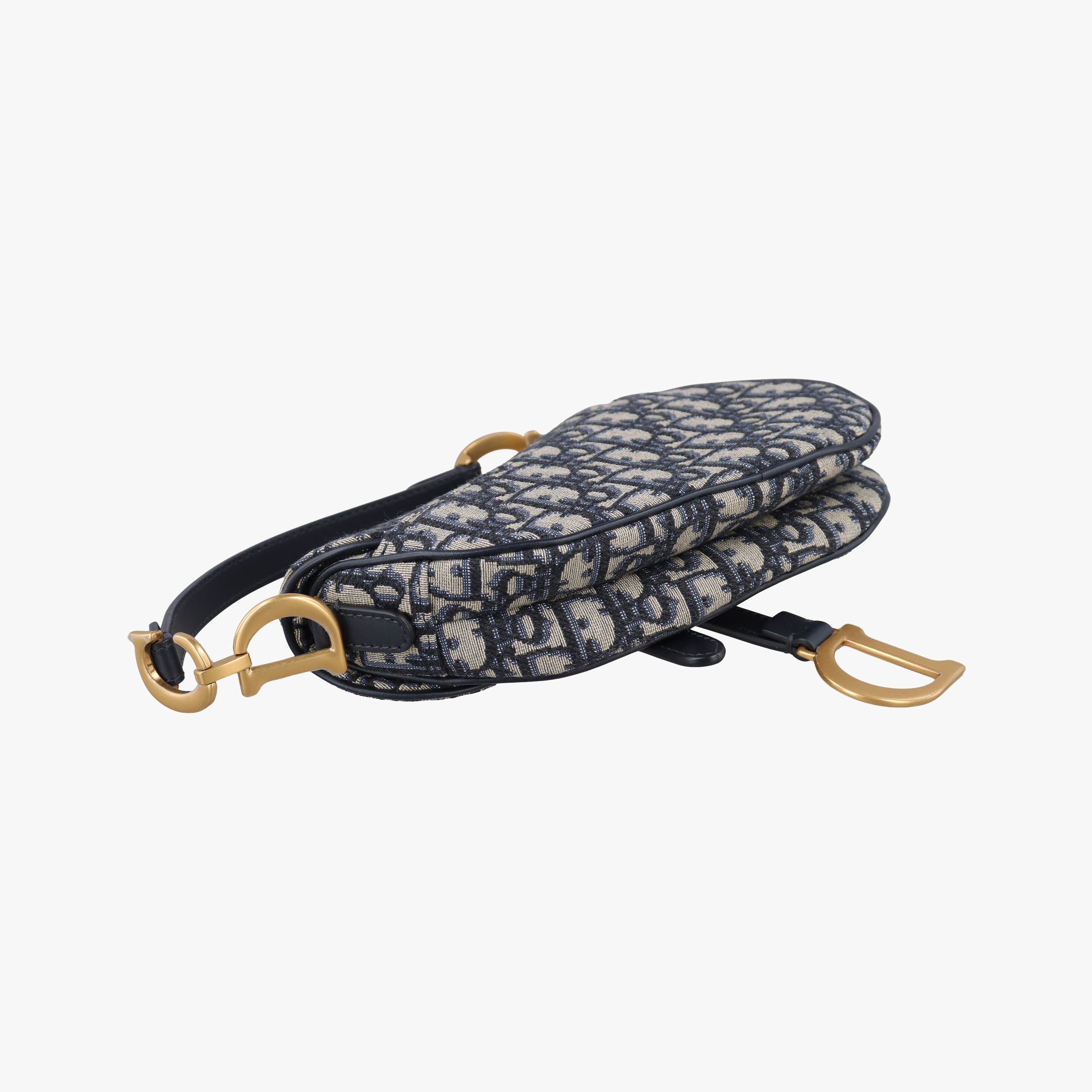 Vintage Christian Dior Saddle Navy Jacquard  handbag | stylenewstar