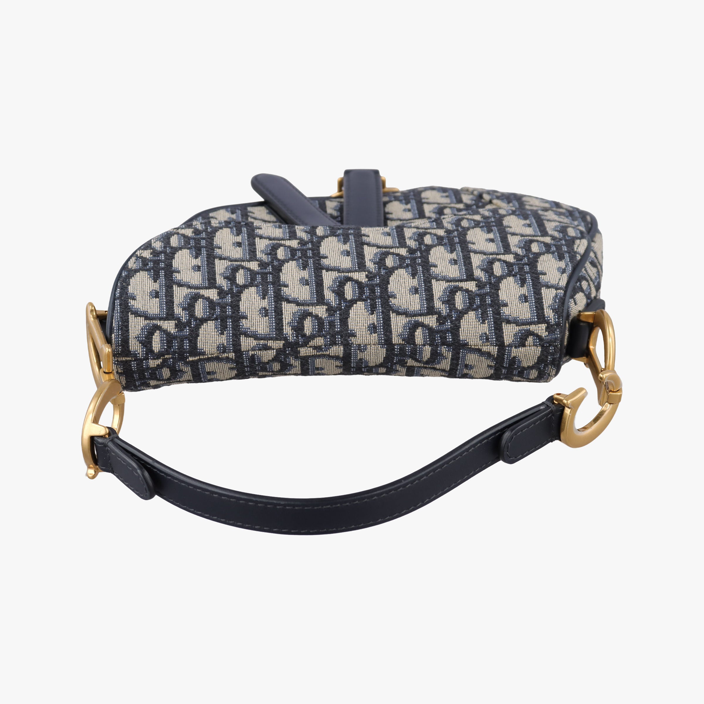 Vintage Christian Dior Saddle Navy Jacquard  handbag | stylenewstar