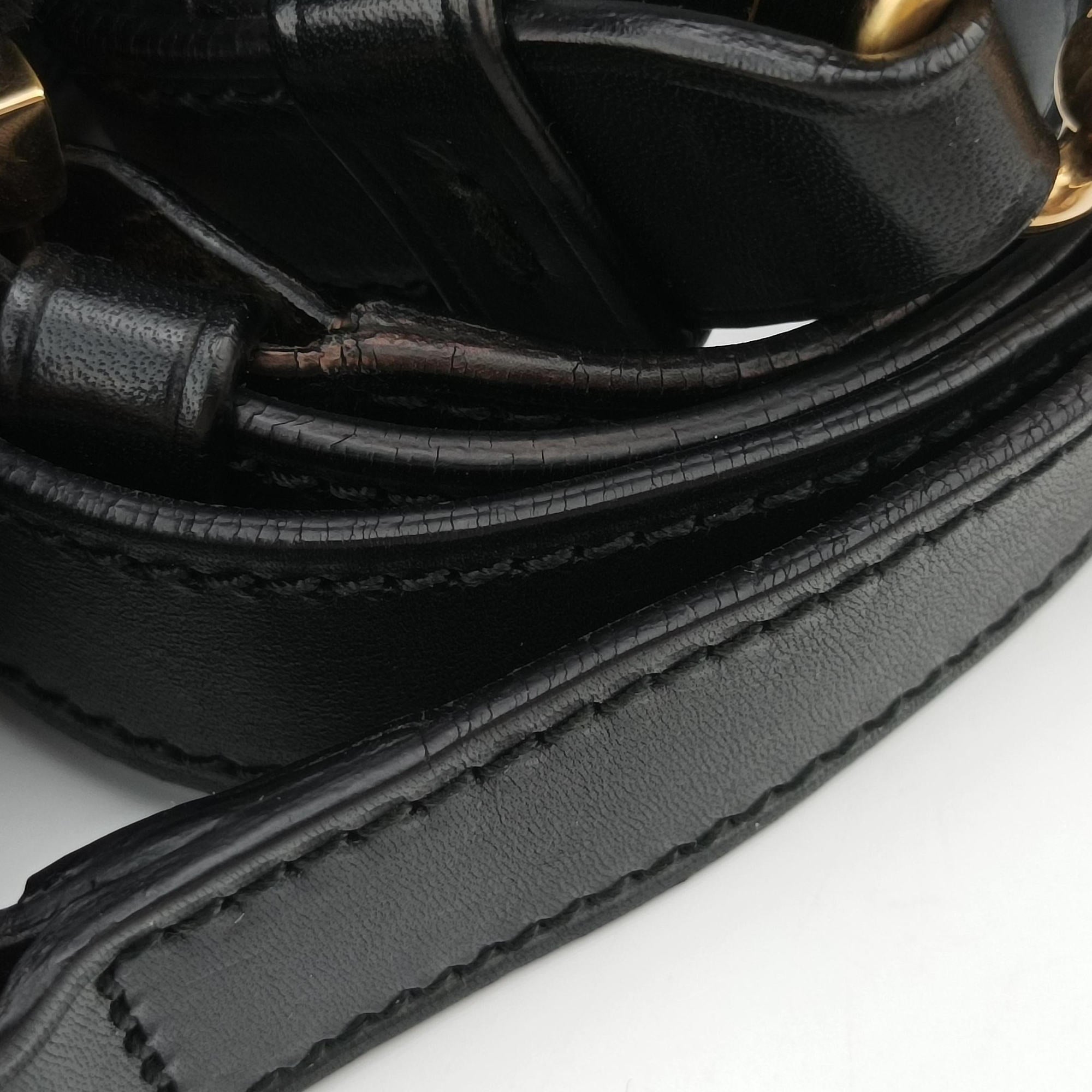Pre-owned Ferragamo Wanda Black Leather  shoulderbag | stylenewstar