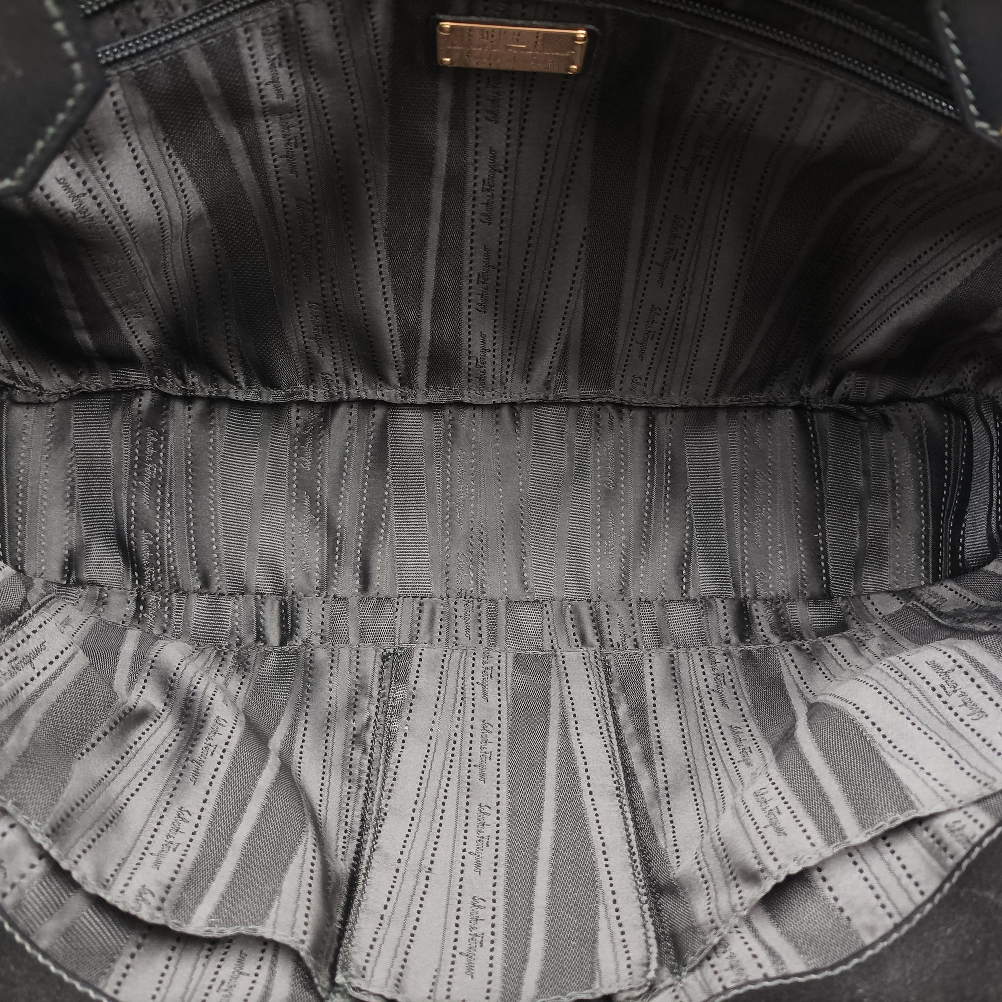Pre-owned Ferragamo Wanda Black Leather  shoulderbag | stylenewstar