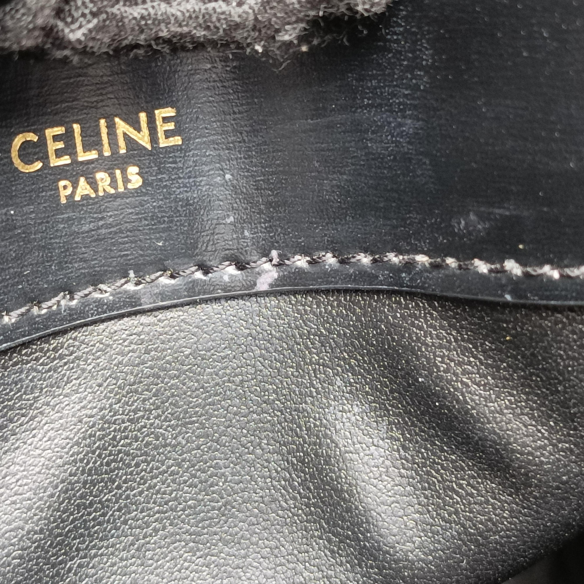 Pre-owned Celine Small Bucket Cuir Triomphe Black Smooth Calfskin 110423 shoulderbag | stylenewstar