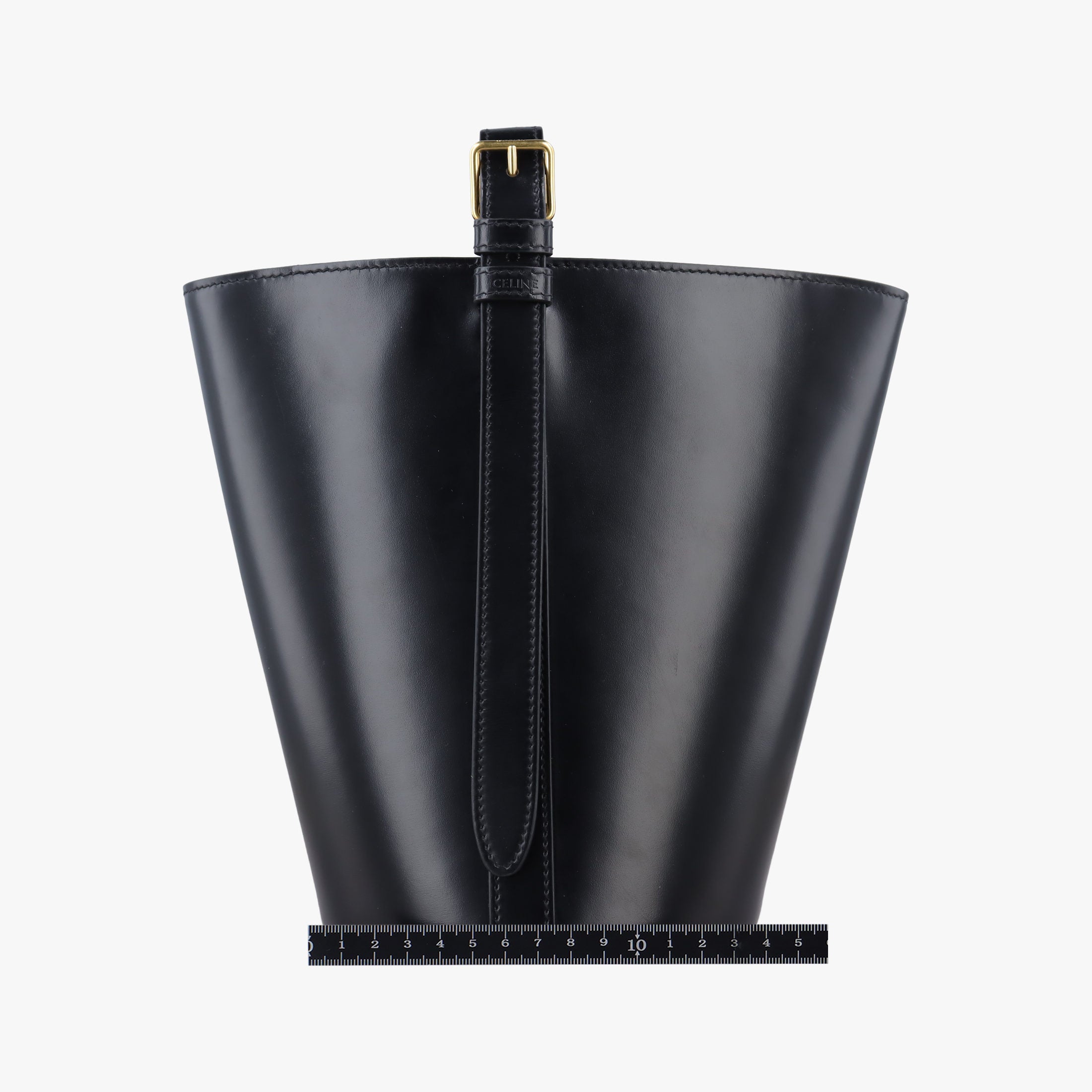 Pre-owned Celine Small Bucket Cuir Triomphe Black Smooth Calfskin 110423 shoulderbag | stylenewstar