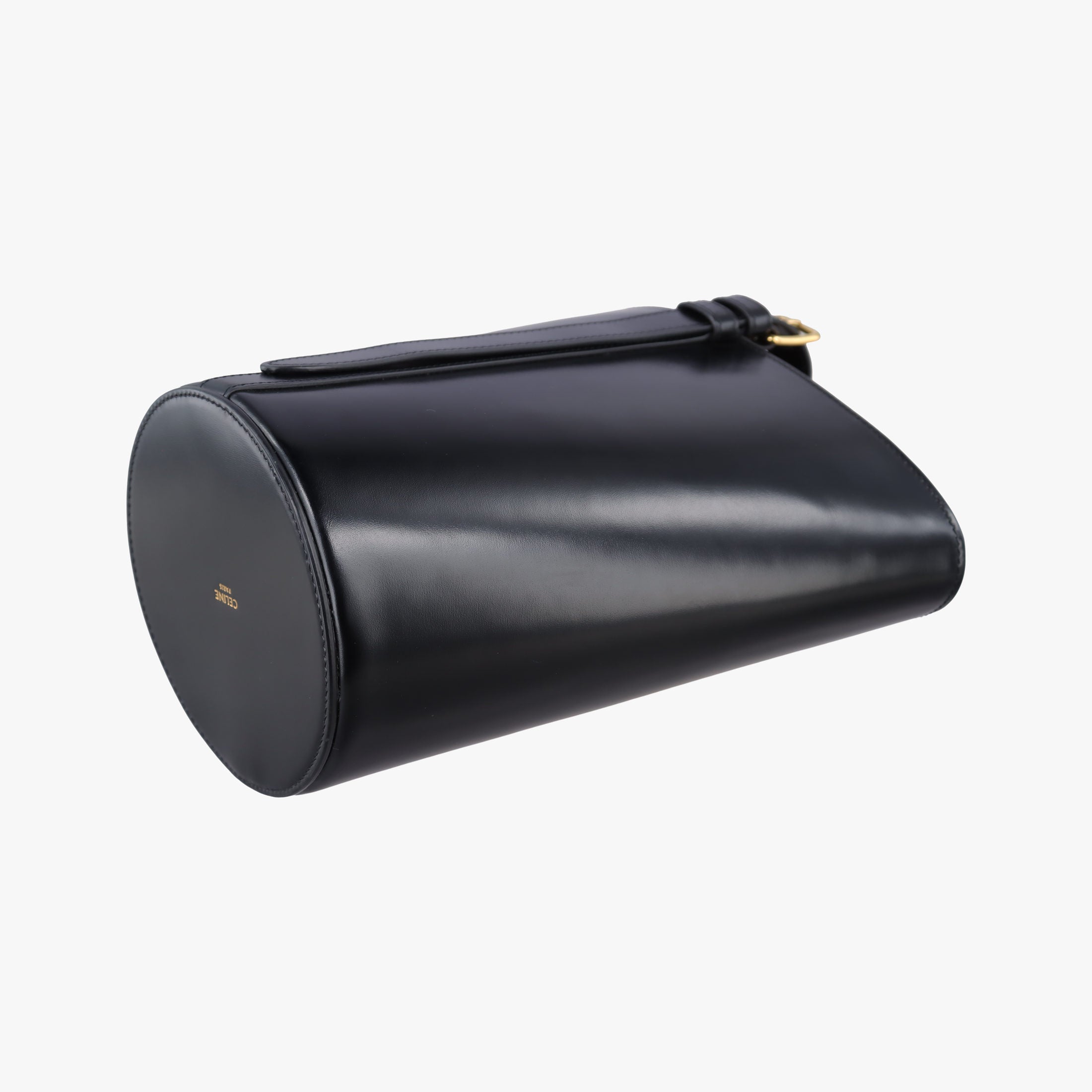 Pre-owned Celine Small Bucket Cuir Triomphe Black Smooth Calfskin 110423 shoulderbag | stylenewstar