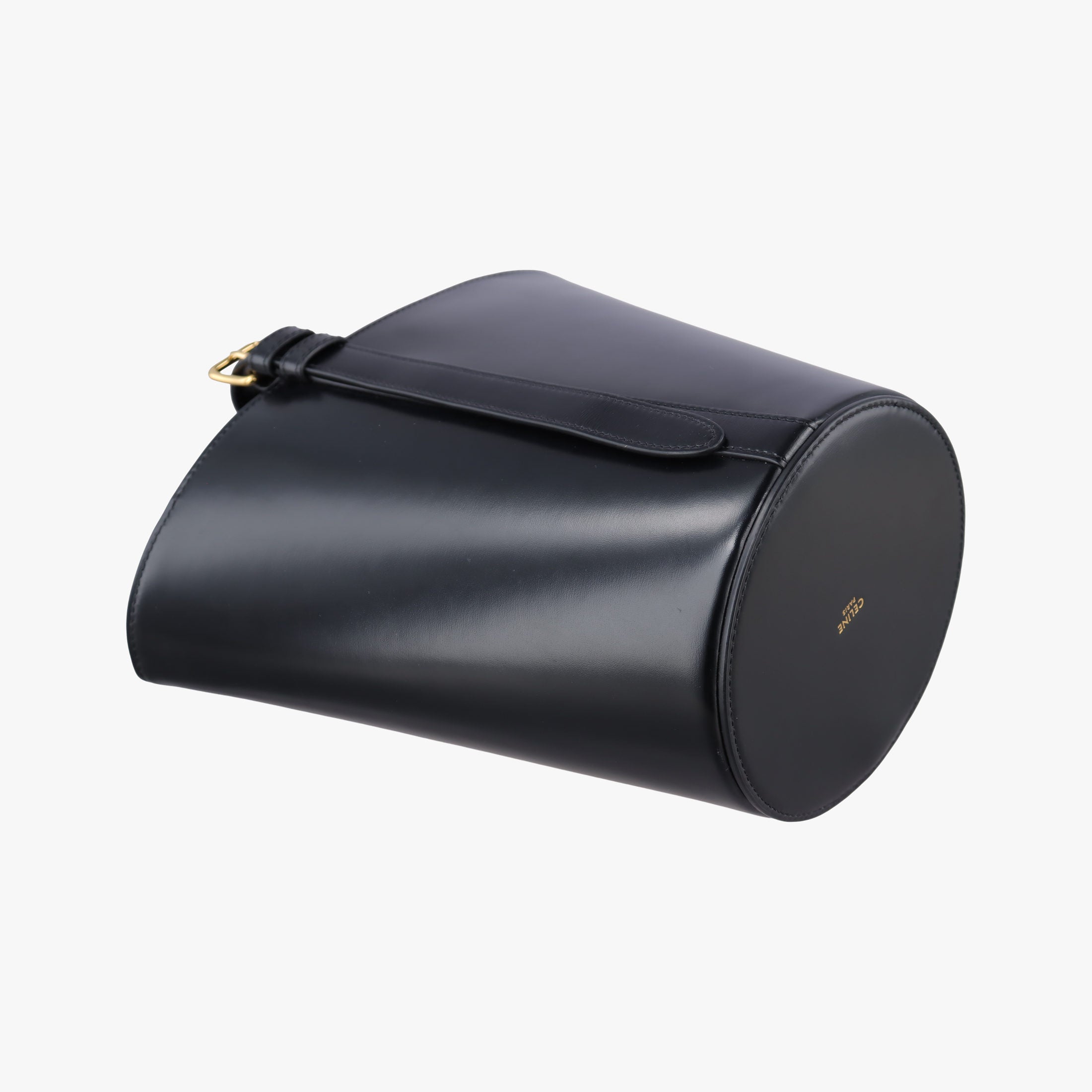 Pre-owned Celine Small Bucket Cuir Triomphe Black Smooth Calfskin 110423 shoulderbag | stylenewstar