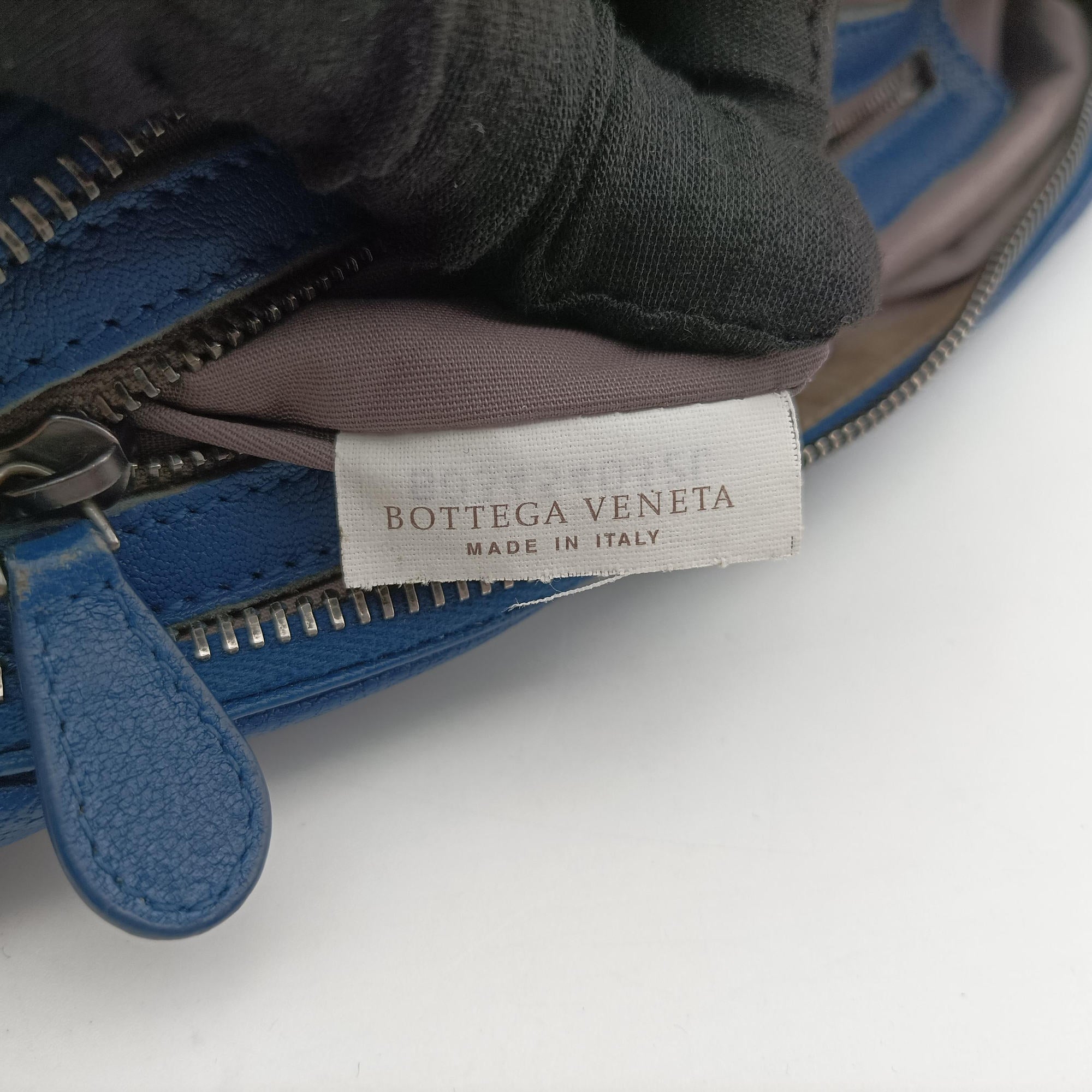 Pre-owned Bottega Veneta Intrecciato Blue lambskin  shoulderbag | stylenewstar