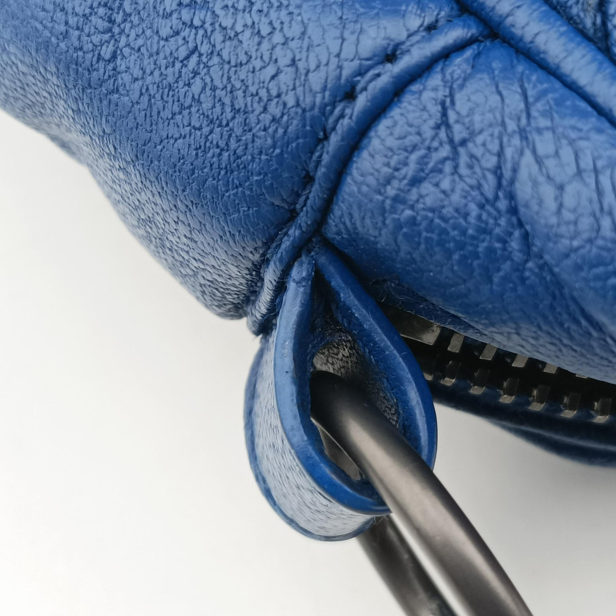 Pre-owned Bottega Veneta Intrecciato Blue lambskin  shoulderbag | stylenewstar