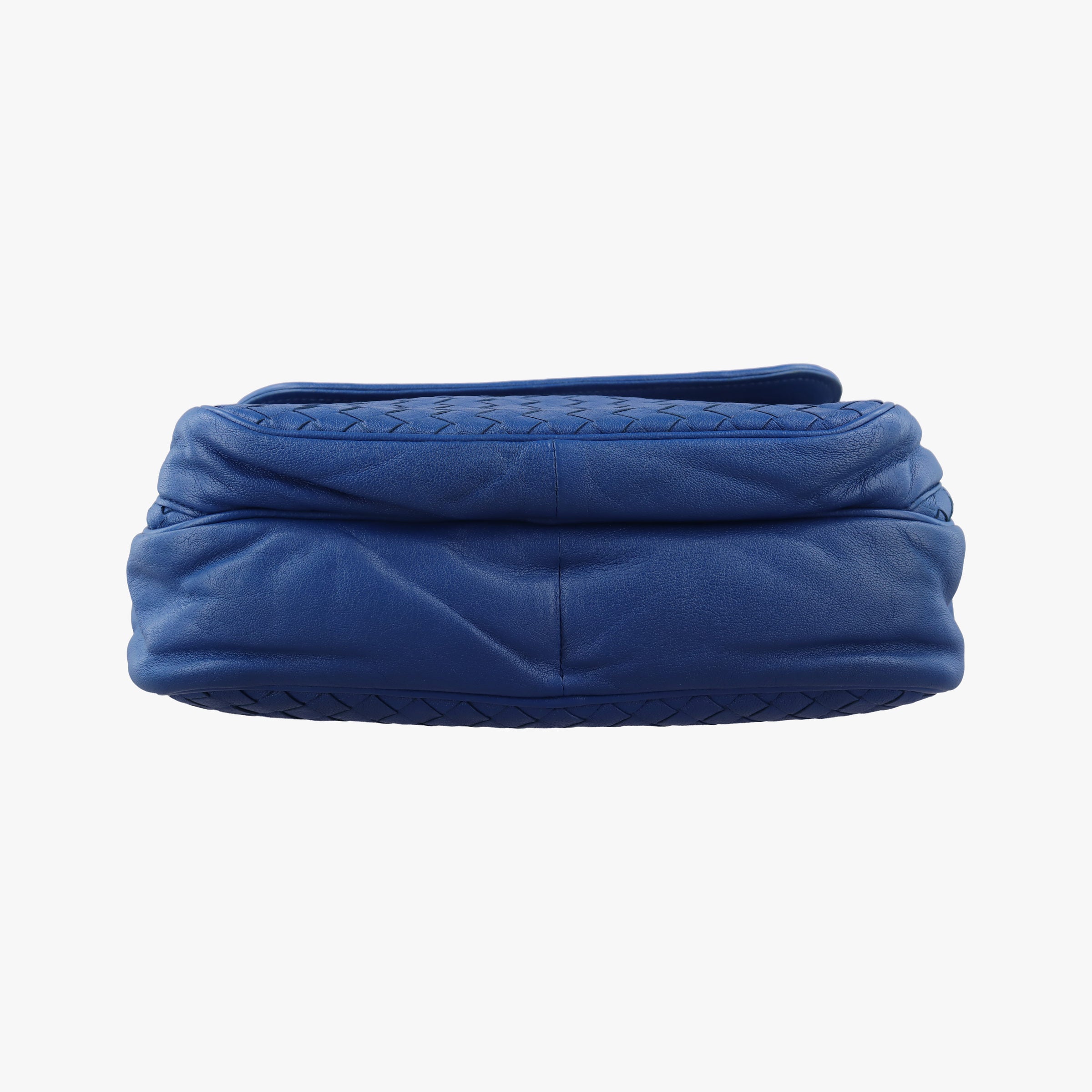 Pre-owned Bottega Veneta Intrecciato Blue lambskin  shoulderbag | stylenewstar
