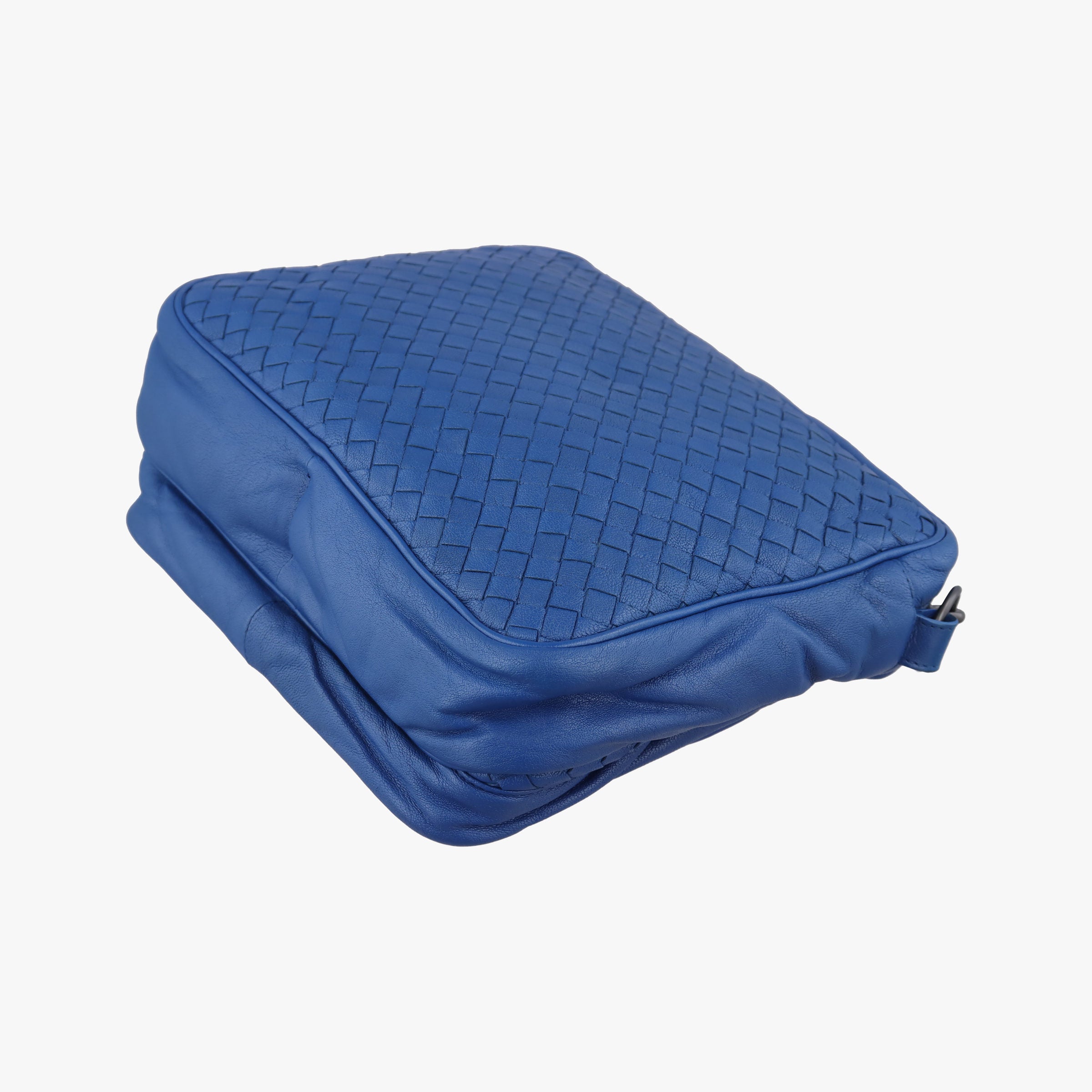 Pre-owned Bottega Veneta Intrecciato Blue lambskin  shoulderbag | stylenewstar