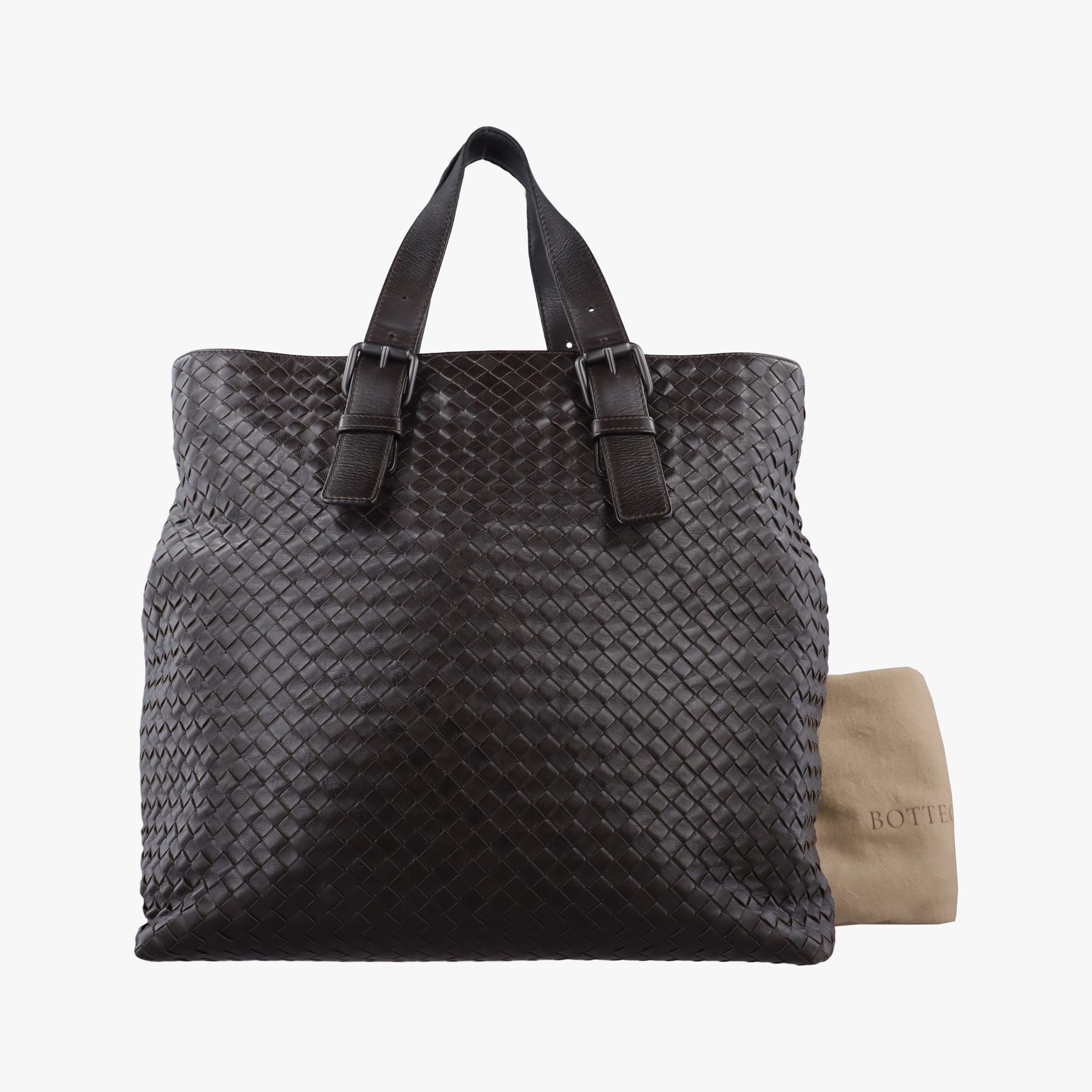 Pre-owned Bottega Veneta Intrecciato Brown lambskin  handbag | stylenewstar