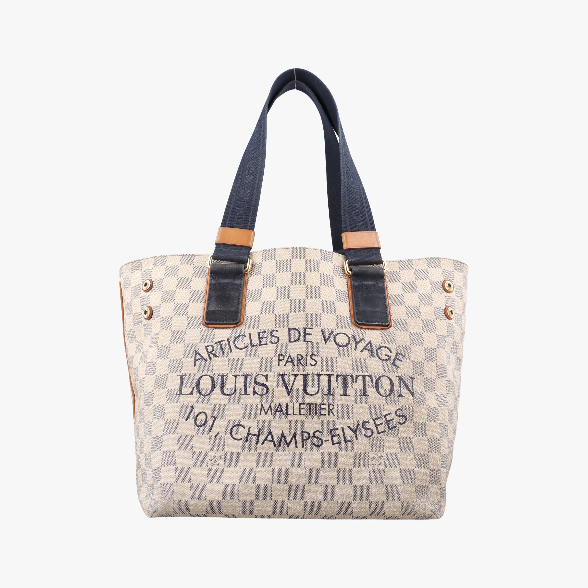 Pre-owned Louis Vuitton Plein Soleil Cabas PM AZUR Damier Canvas N41179 handbag | stylenewstar