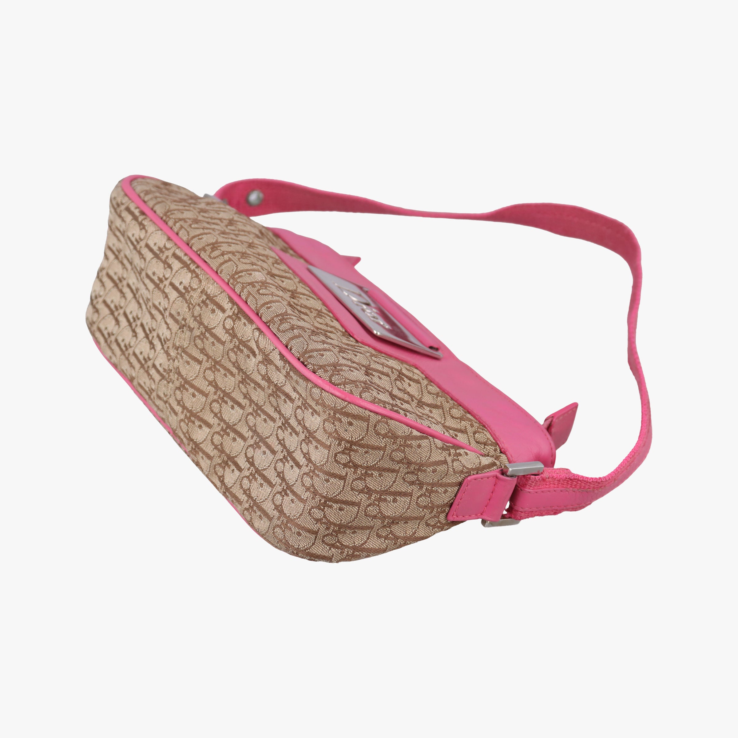 Pre-owned Christian Dior Street Chic Trotter Beige × Rose Red Canvas×Leather  handbag | stylenewstar