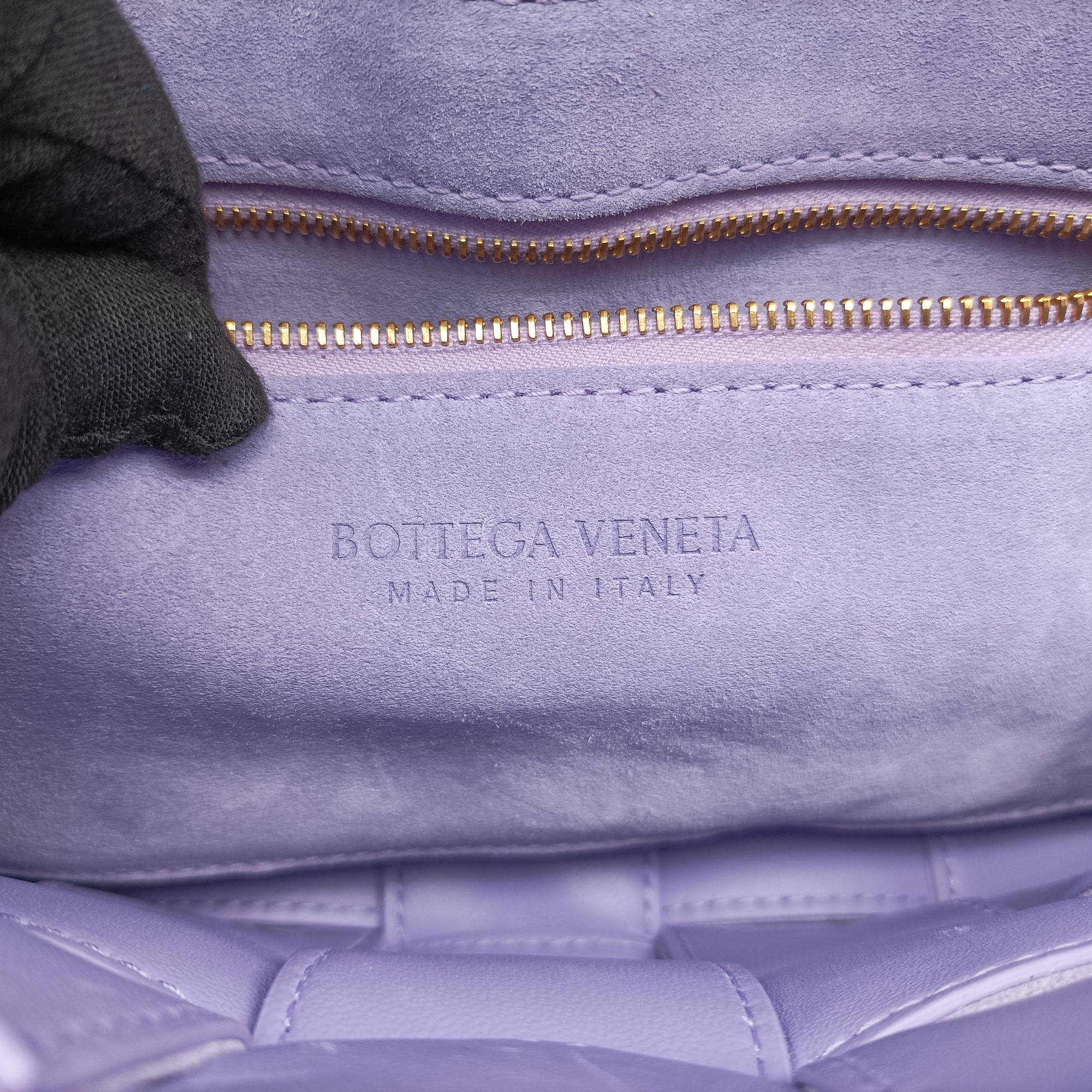 Pre-owned Bottega Veneta Padded Cassette Purple Suede  shoulderbag | stylenewstar