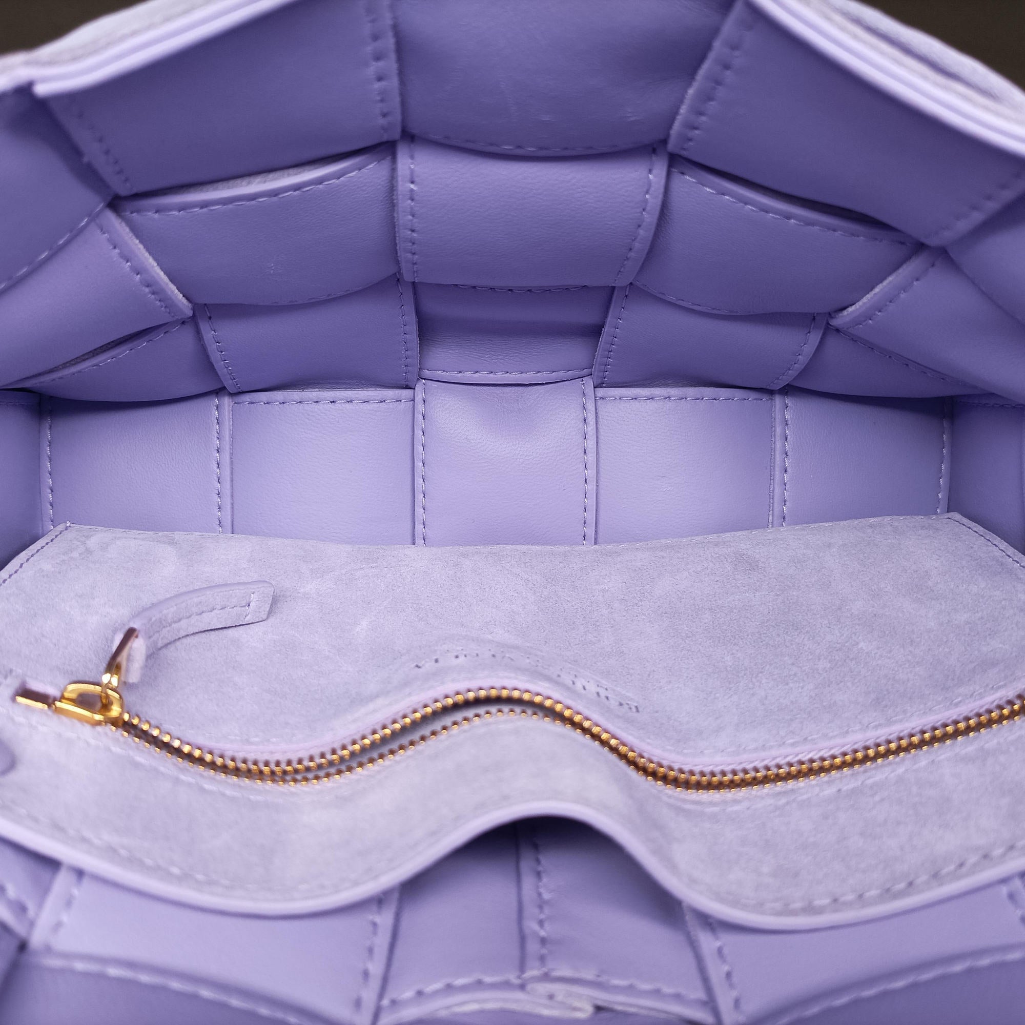 Pre-owned Bottega Veneta Padded Cassette Purple Suede  shoulderbag | stylenewstar