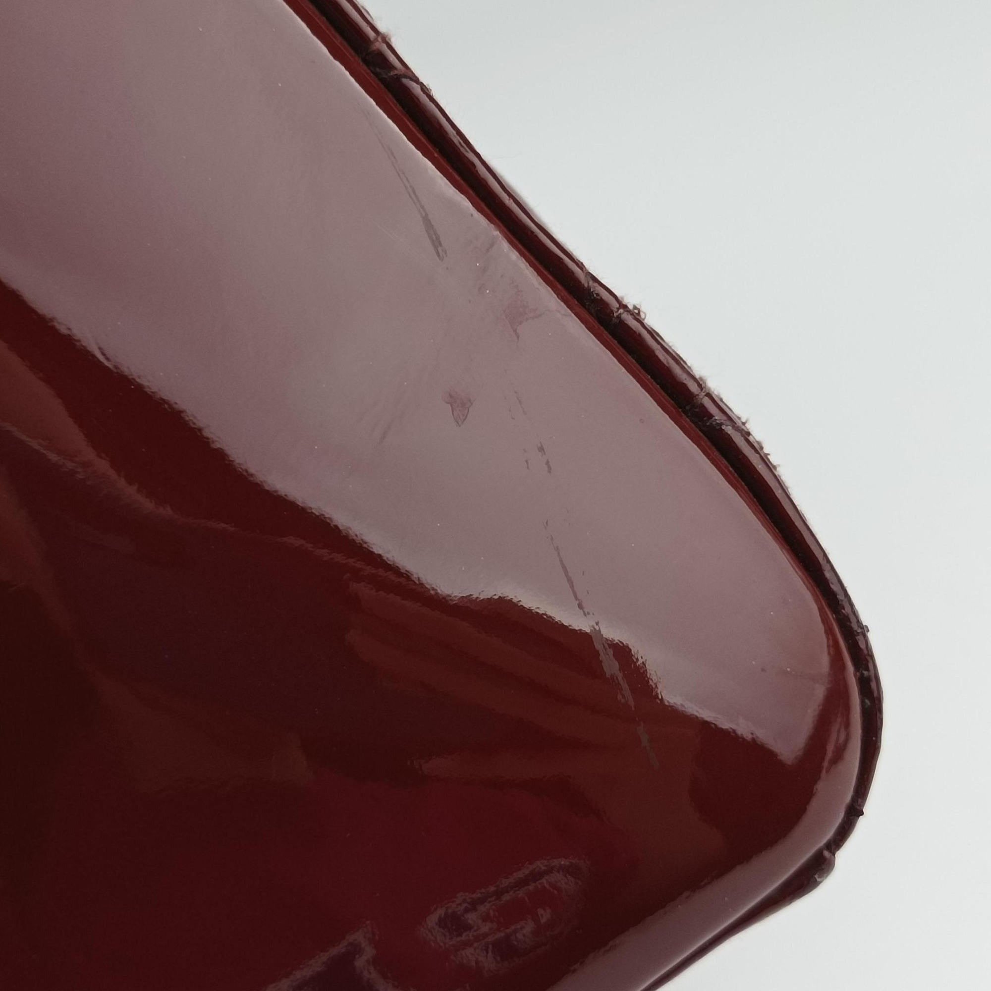 Secondhand Christian Dior Lady Dior Burgundy patent  shoulderbag | stylenewstar
