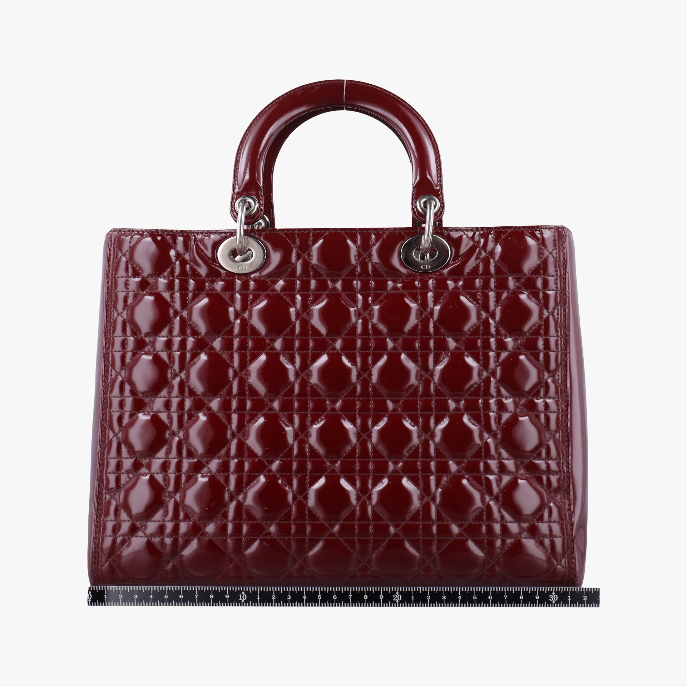 Secondhand Christian Dior Lady Dior Burgundy patent  shoulderbag | stylenewstar
