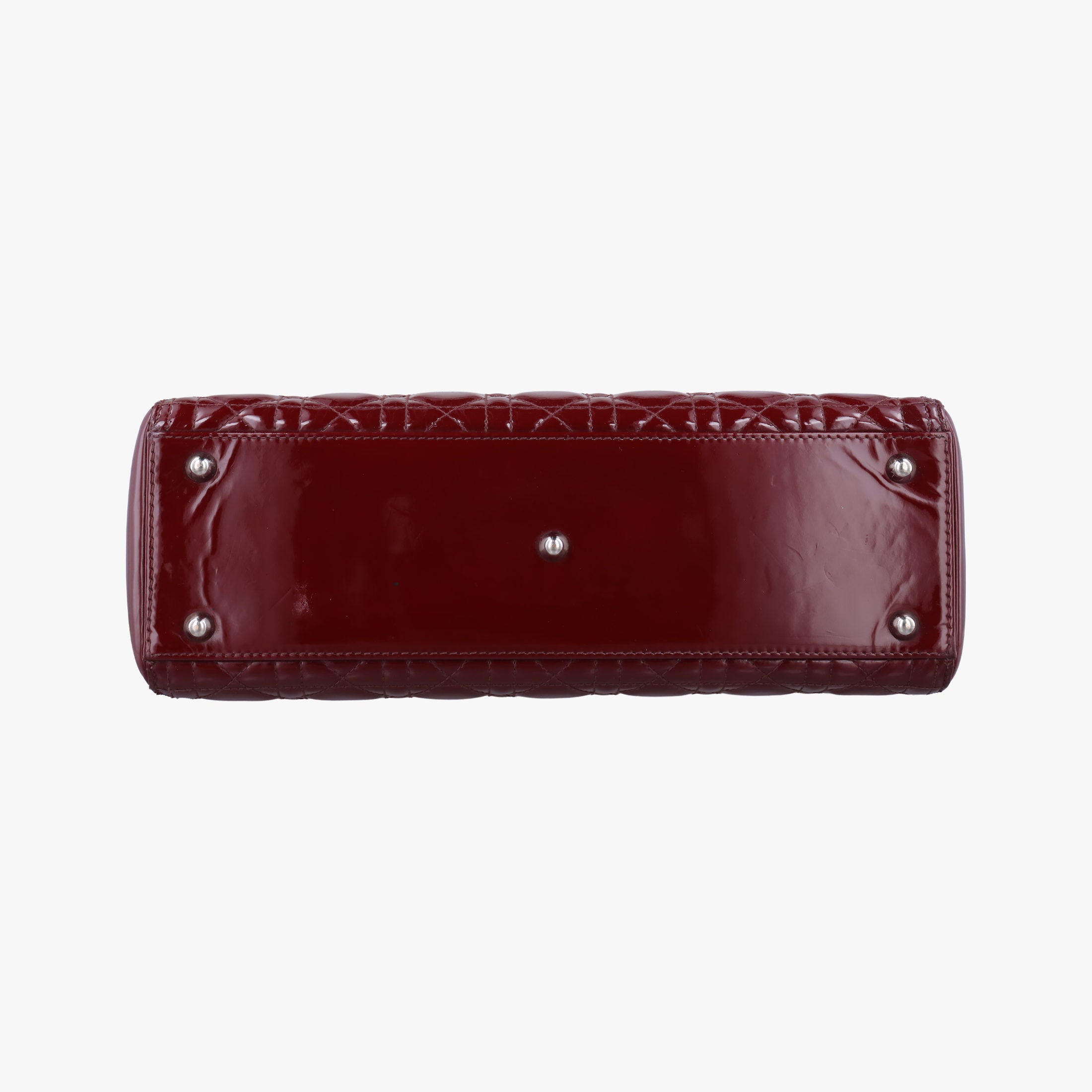 Secondhand Christian Dior Lady Dior Burgundy patent  shoulderbag | stylenewstar