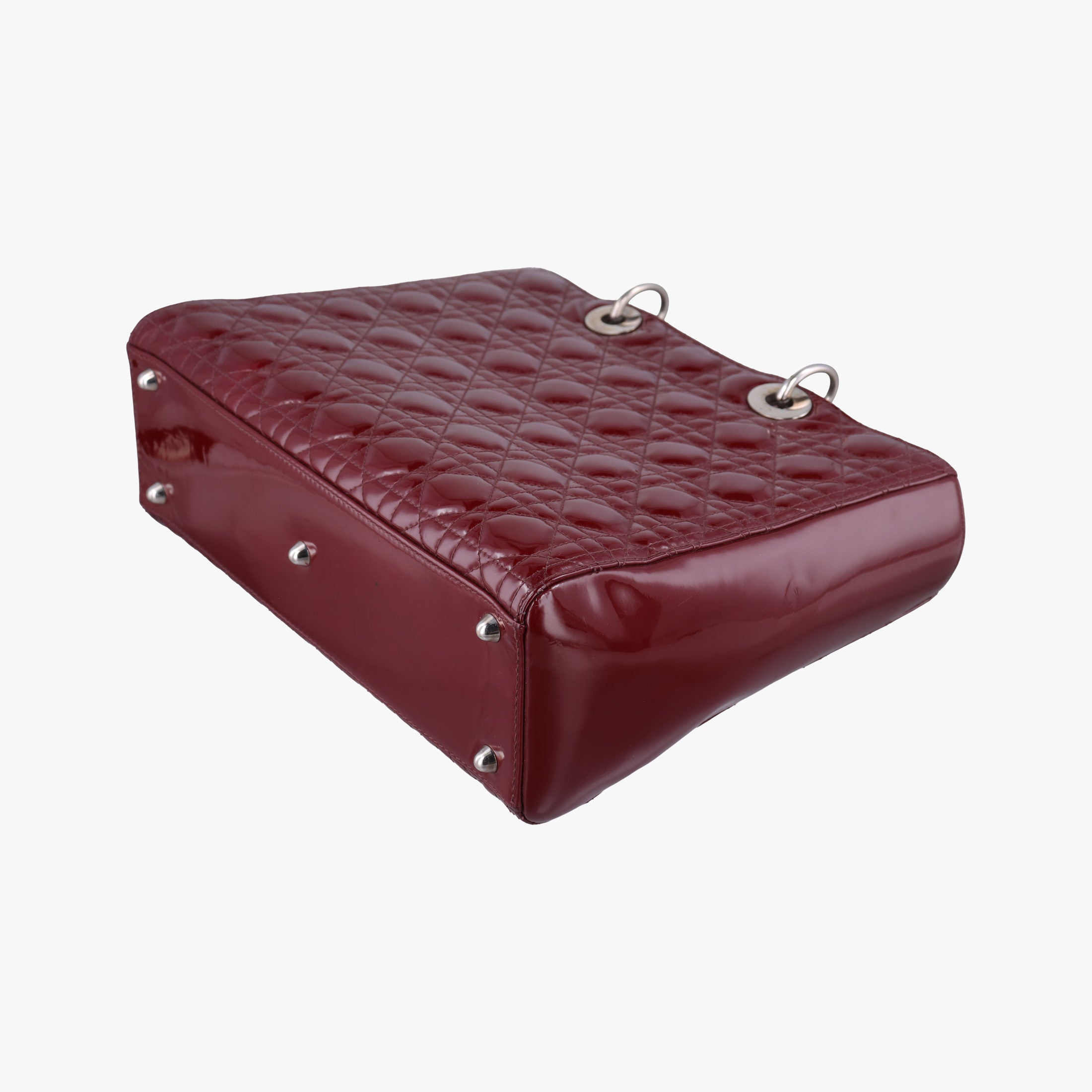 Secondhand Christian Dior Lady Dior Burgundy patent  shoulderbag | stylenewstar