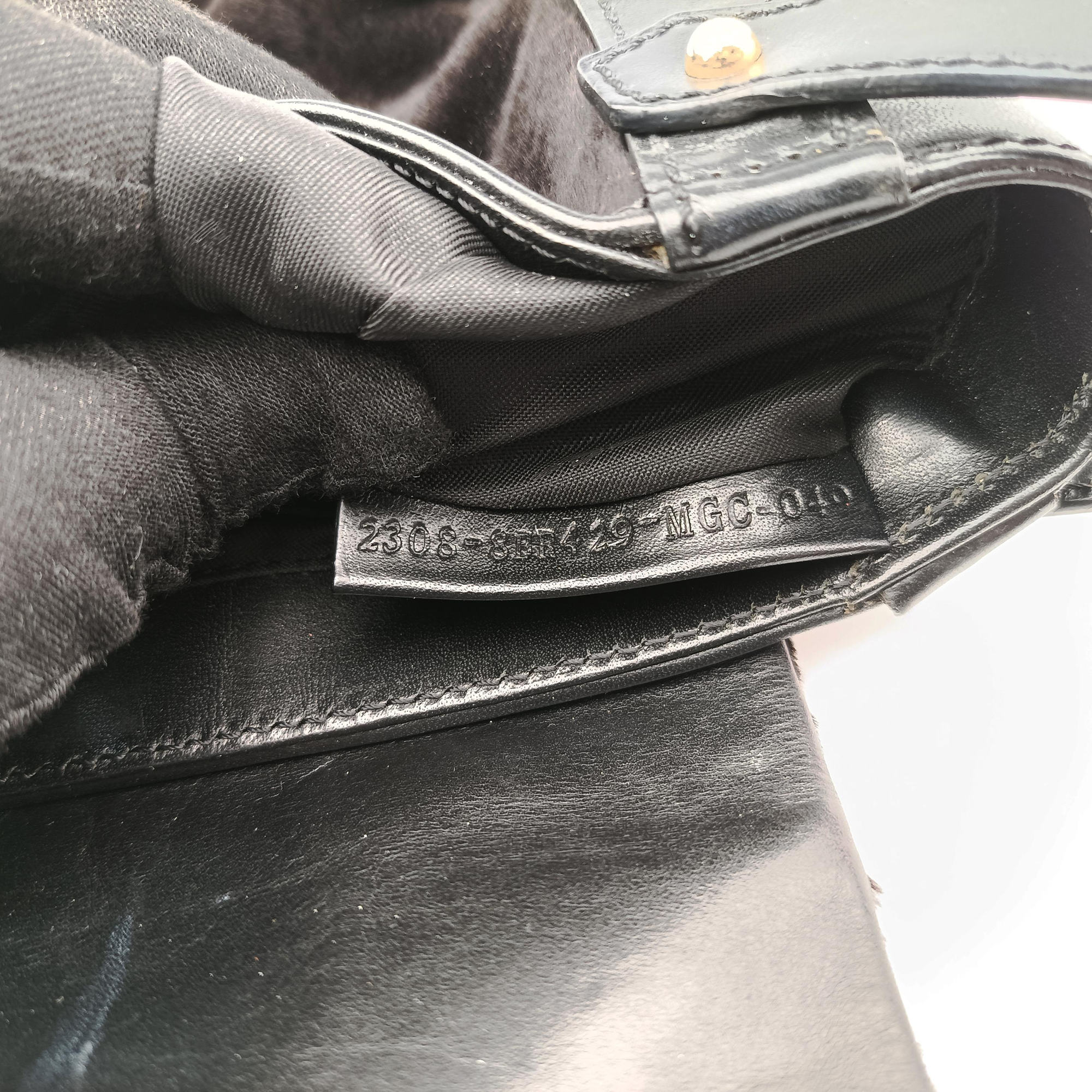 Pre-owned Fendi B Mix Black Leather×Mink fur 8BR429 handbag | stylenewstar