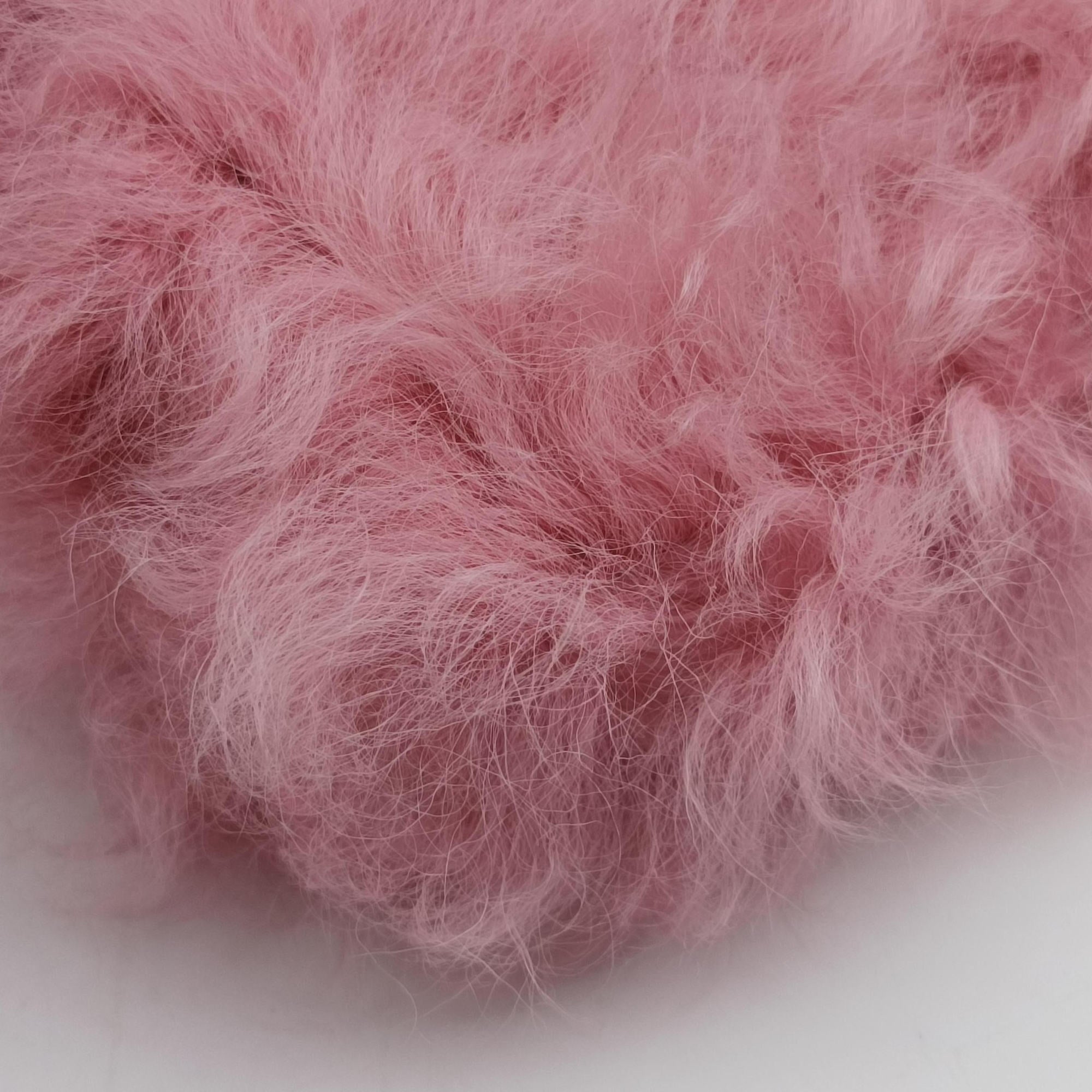 Vintage Chanel Shearling CC Hook Card Holder Pink wool AP2397 clutchbag | stylenewstar