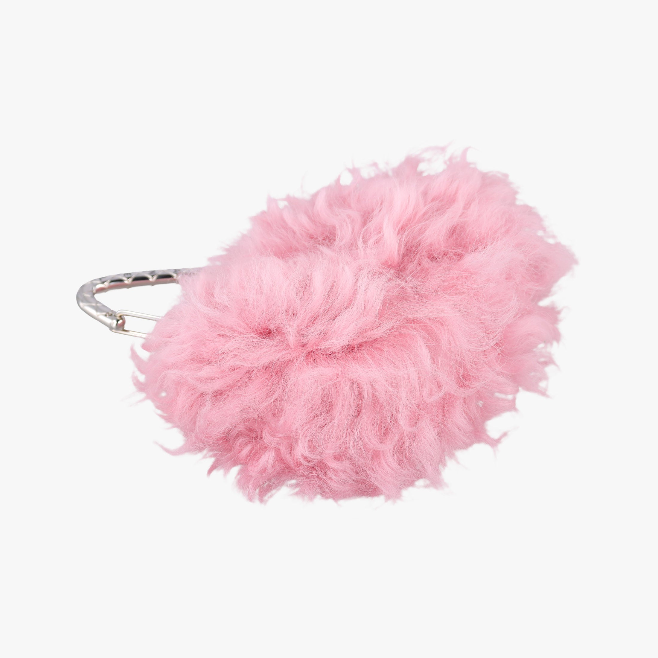 Vintage Chanel Shearling CC Hook Card Holder Pink wool AP2397 clutchbag | stylenewstar