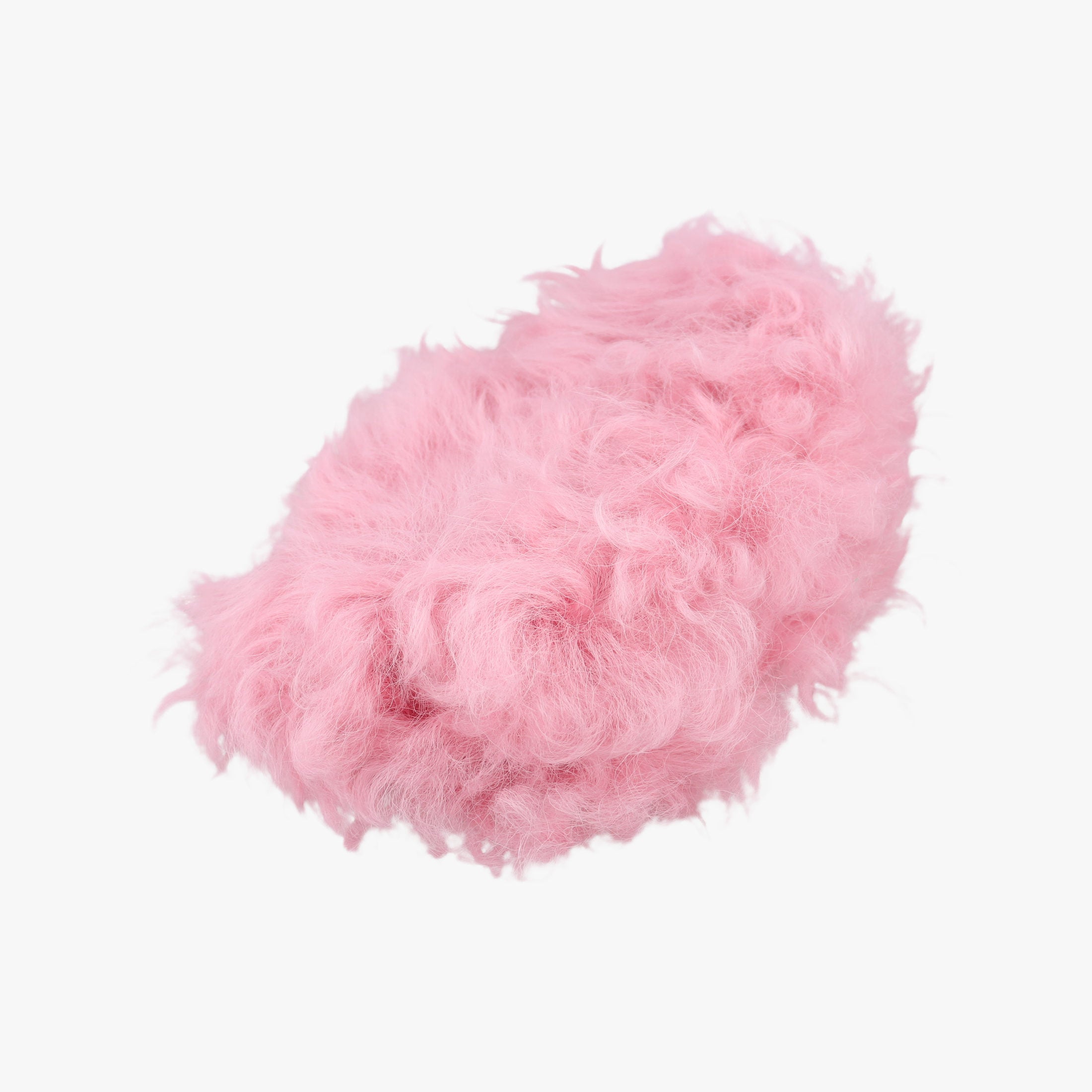 Vintage Chanel Shearling CC Hook Card Holder Pink wool AP2397 clutchbag | stylenewstar