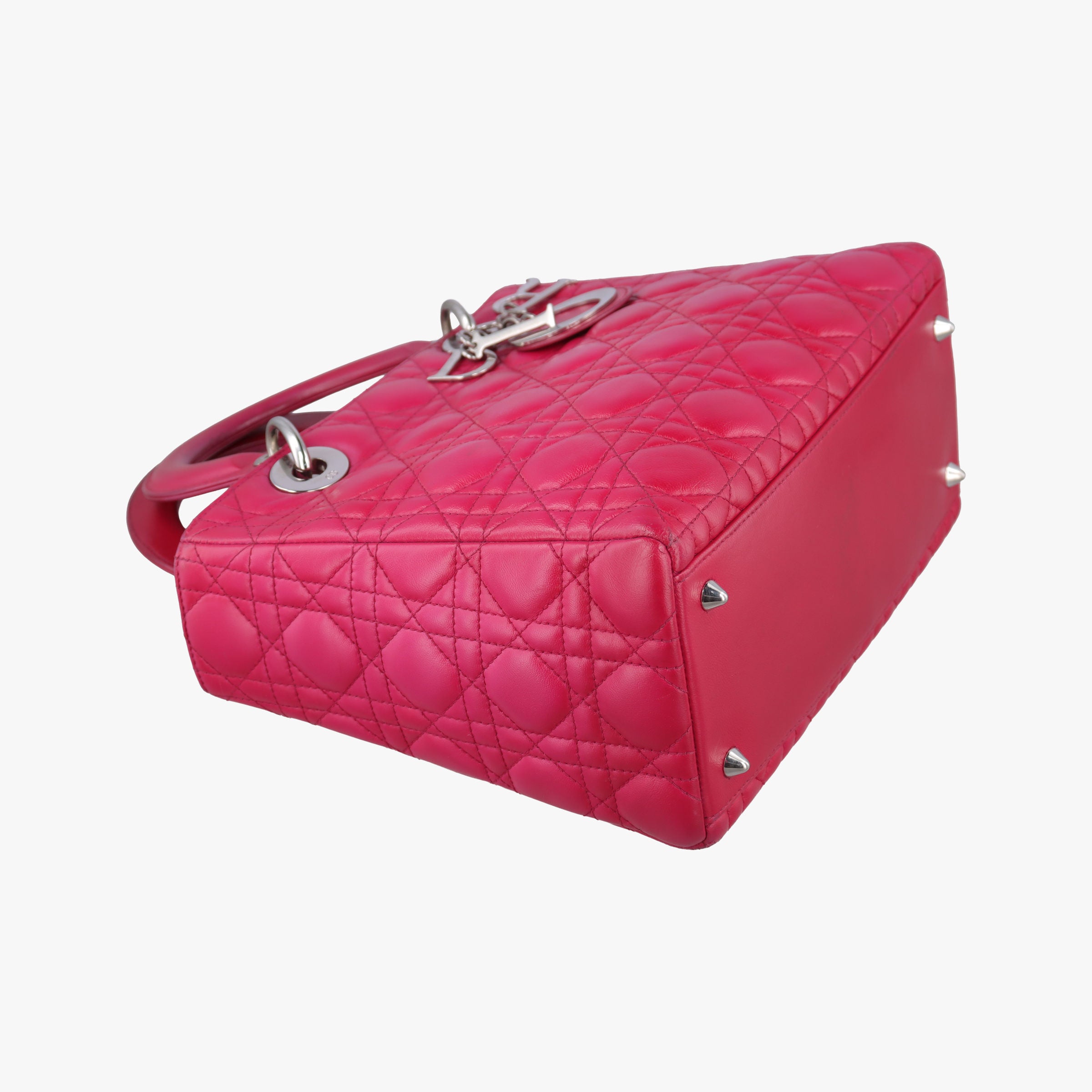 Pre-owned Christian Dior Lady Dior Rose lambskin  handbag | stylenewstar