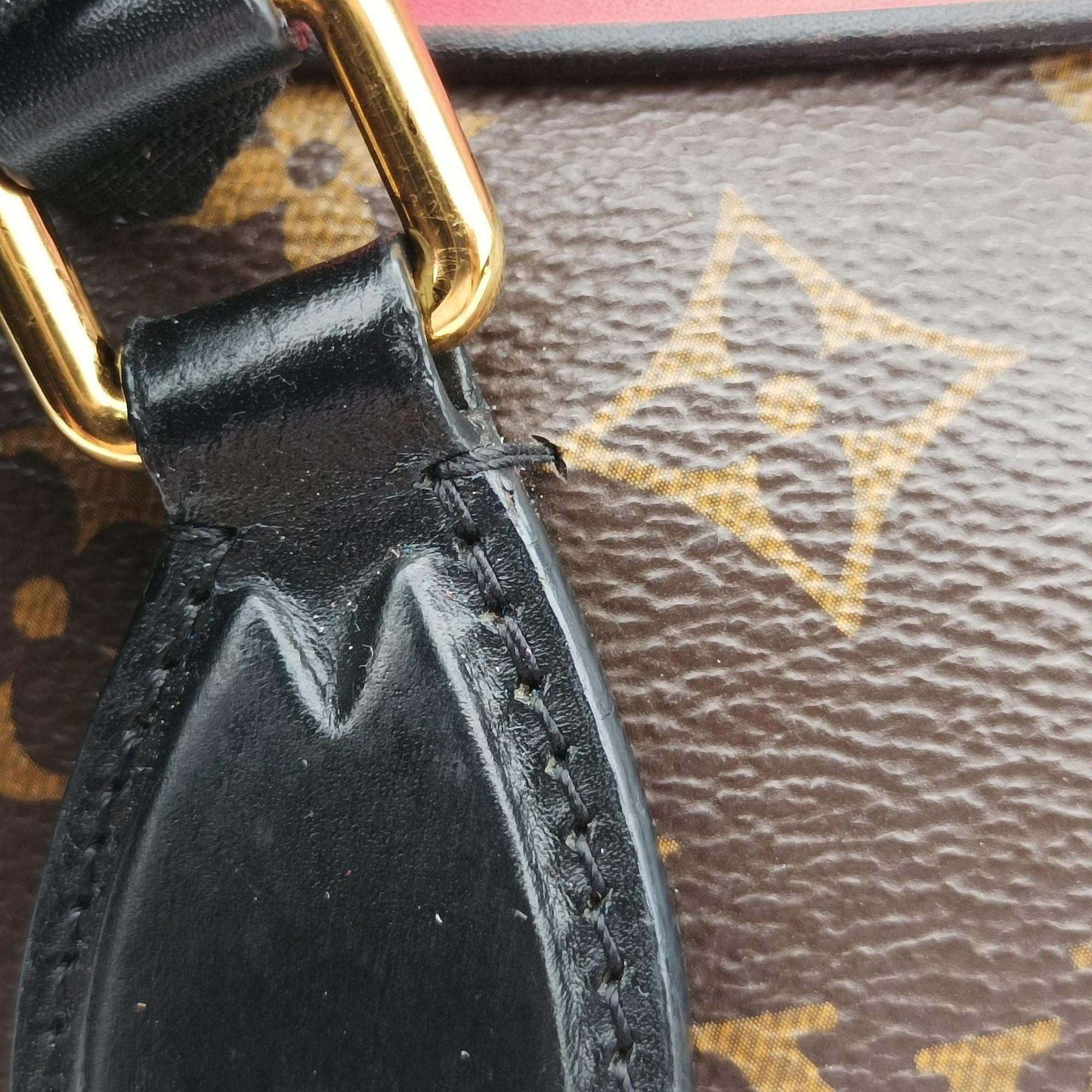 Pre-owned Louis Vuitton TUILERIES tote Brown×Coquelicot Monogram Canvas×calf leather M43795 shoulderbag | stylenewstar