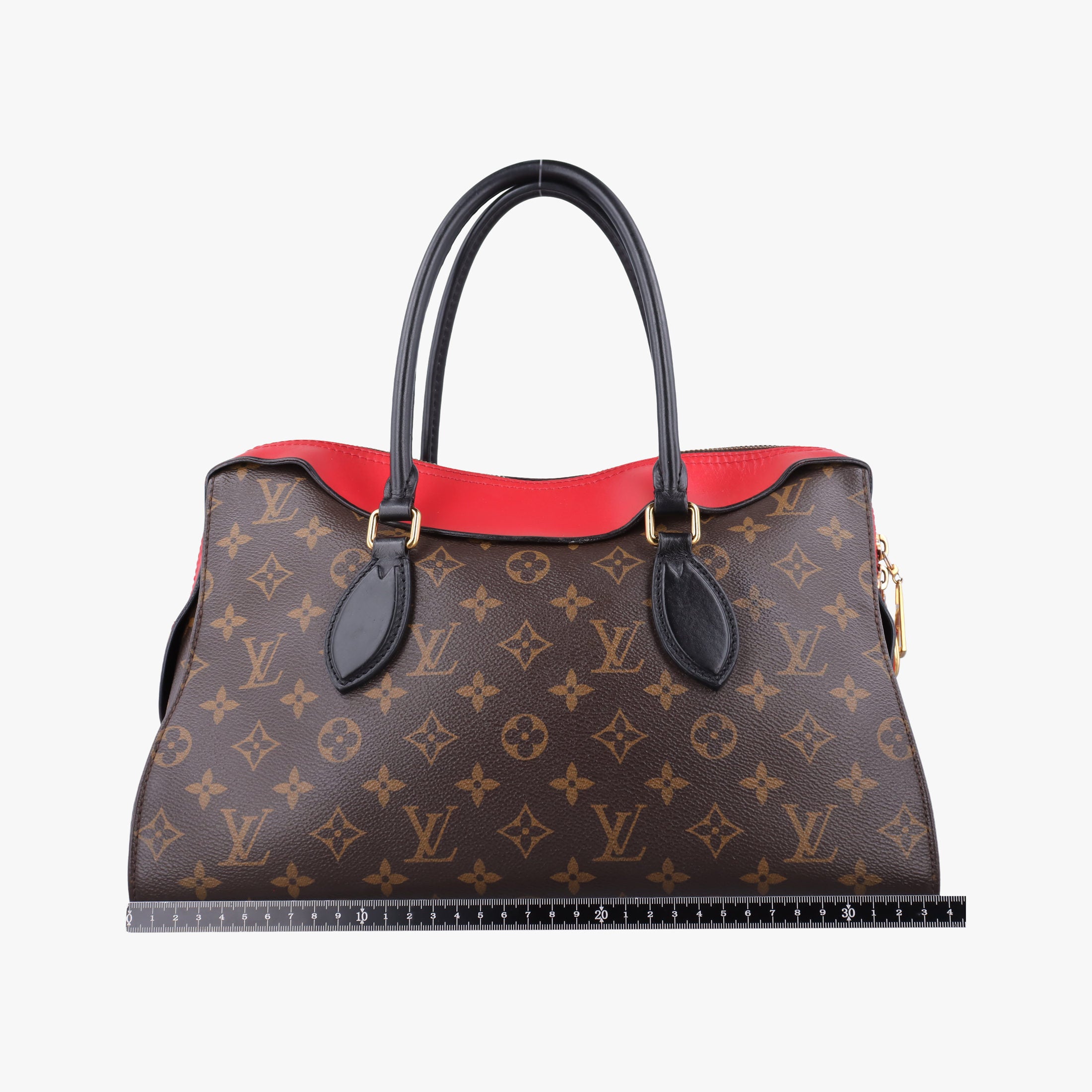 Pre-owned Louis Vuitton TUILERIES tote Brown×Coquelicot Monogram Canvas×calf leather M43795 shoulderbag | stylenewstar