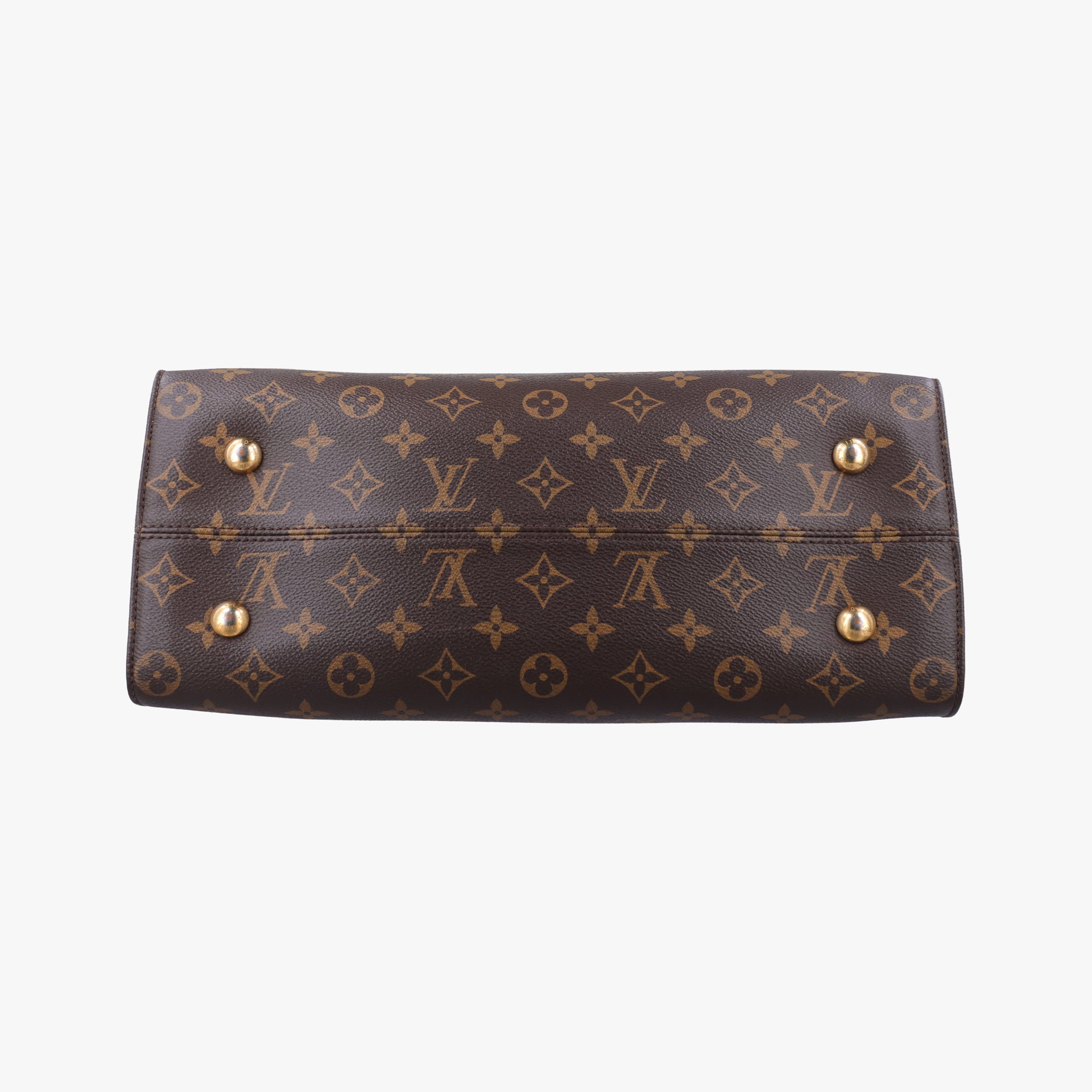 Pre-owned Louis Vuitton TUILERIES tote Brown×Coquelicot Monogram Canvas×calf leather M43795 shoulderbag | stylenewstar