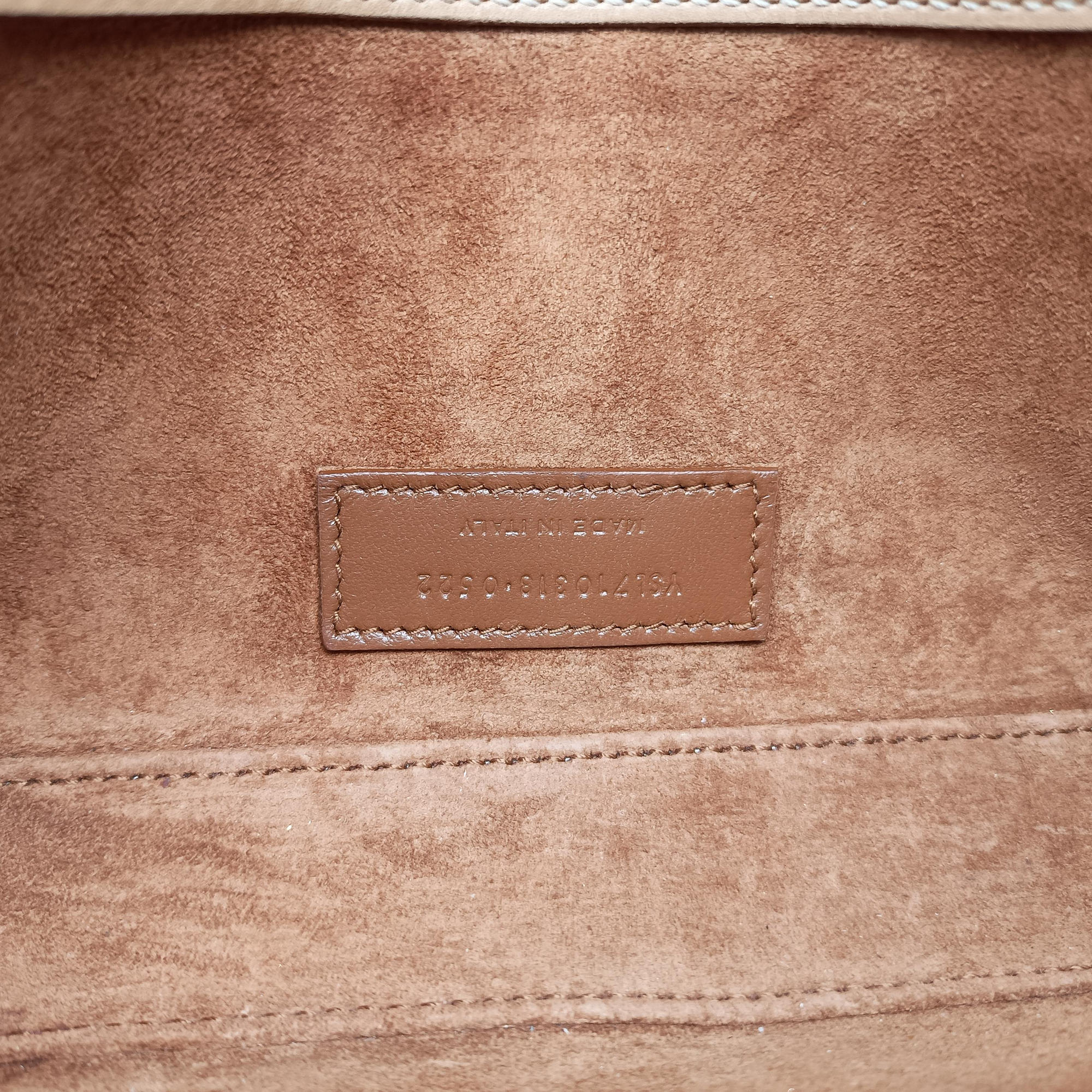 Pre-owned Yves Saint Laurent LE5A7Hobo Camel Leather 710318 handbag | stylenewstar